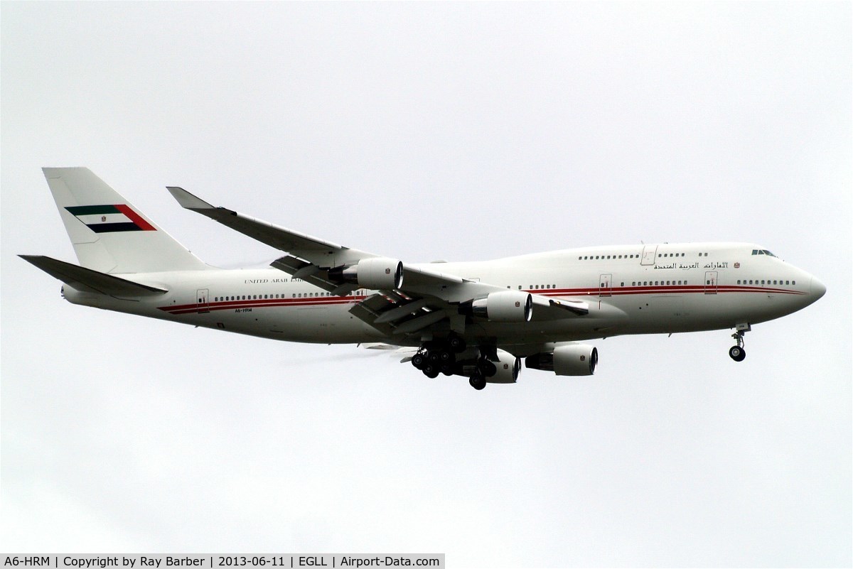 A6-HRM, 1998 Boeing 747-422 C/N 26903, Boeing 747-422 [26903] (Dubai Government) Home~G 11/06/2013