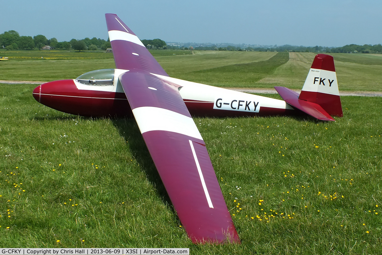 G-CFKY, 1960 Schleicher Ka-6CR Rhonsegler C/N 822, Staffordshire Gliding Club, Seighford Airfield