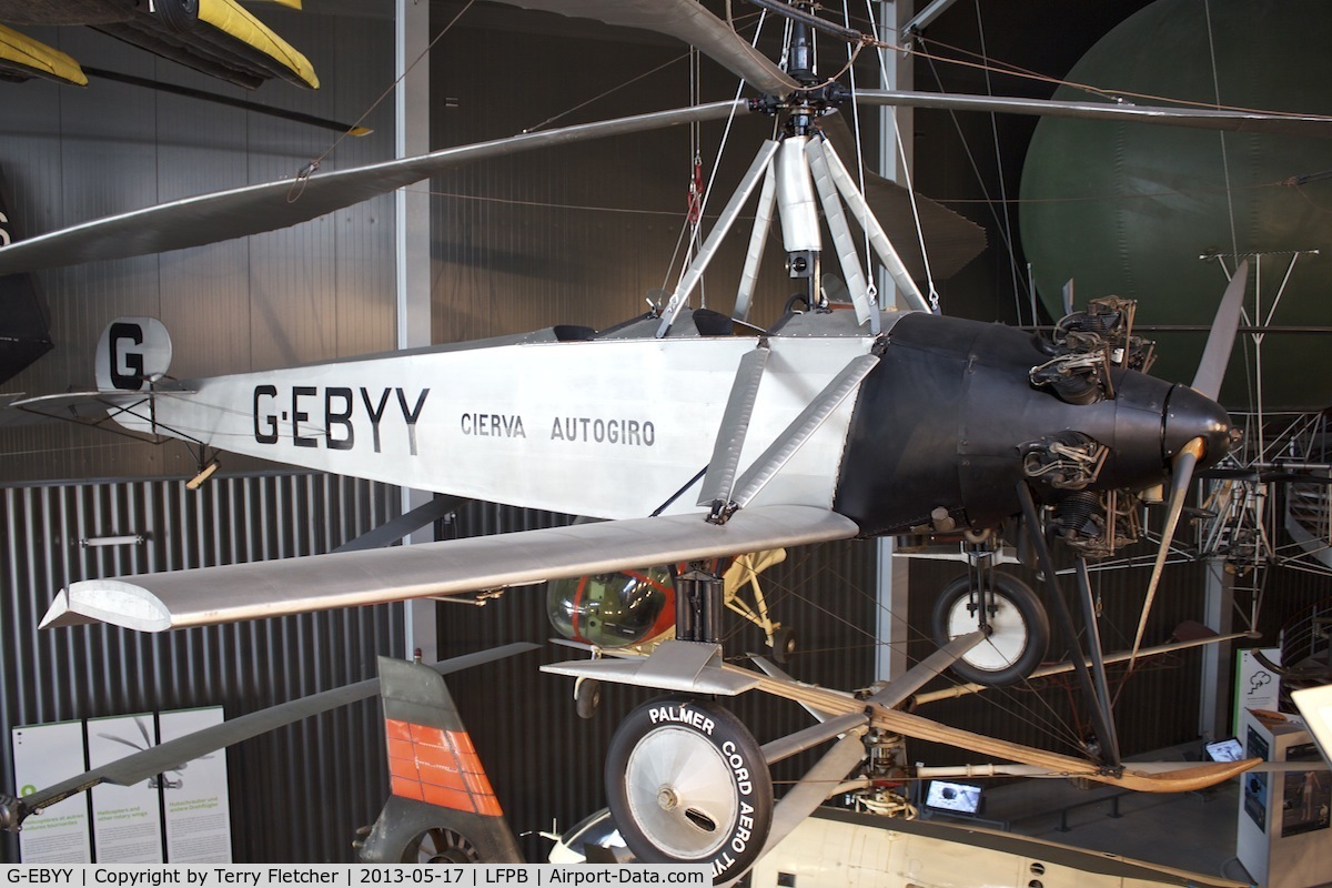 G-EBYY, 1928 Avro Cierva C-8L Mk2 C/N Not found G-EBYY, Exibited at the AIR & SPACE MUSEUM , Le Bourget , Paris