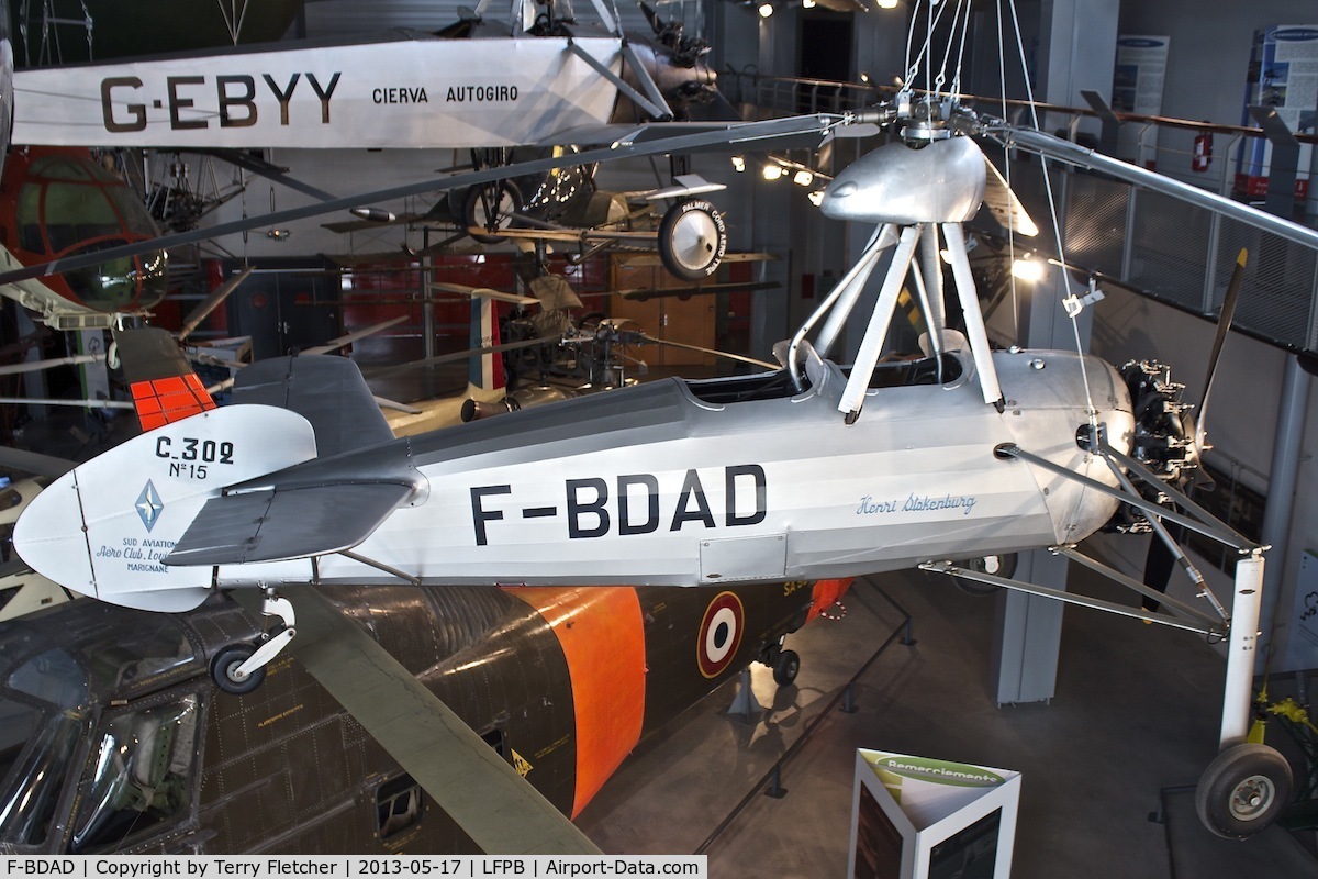 F-BDAD, SNCASE C.302 (Cierva C.30) C/N 15, Exibited at the AIR & SPACE MUSEUM , Le Bourget , Paris