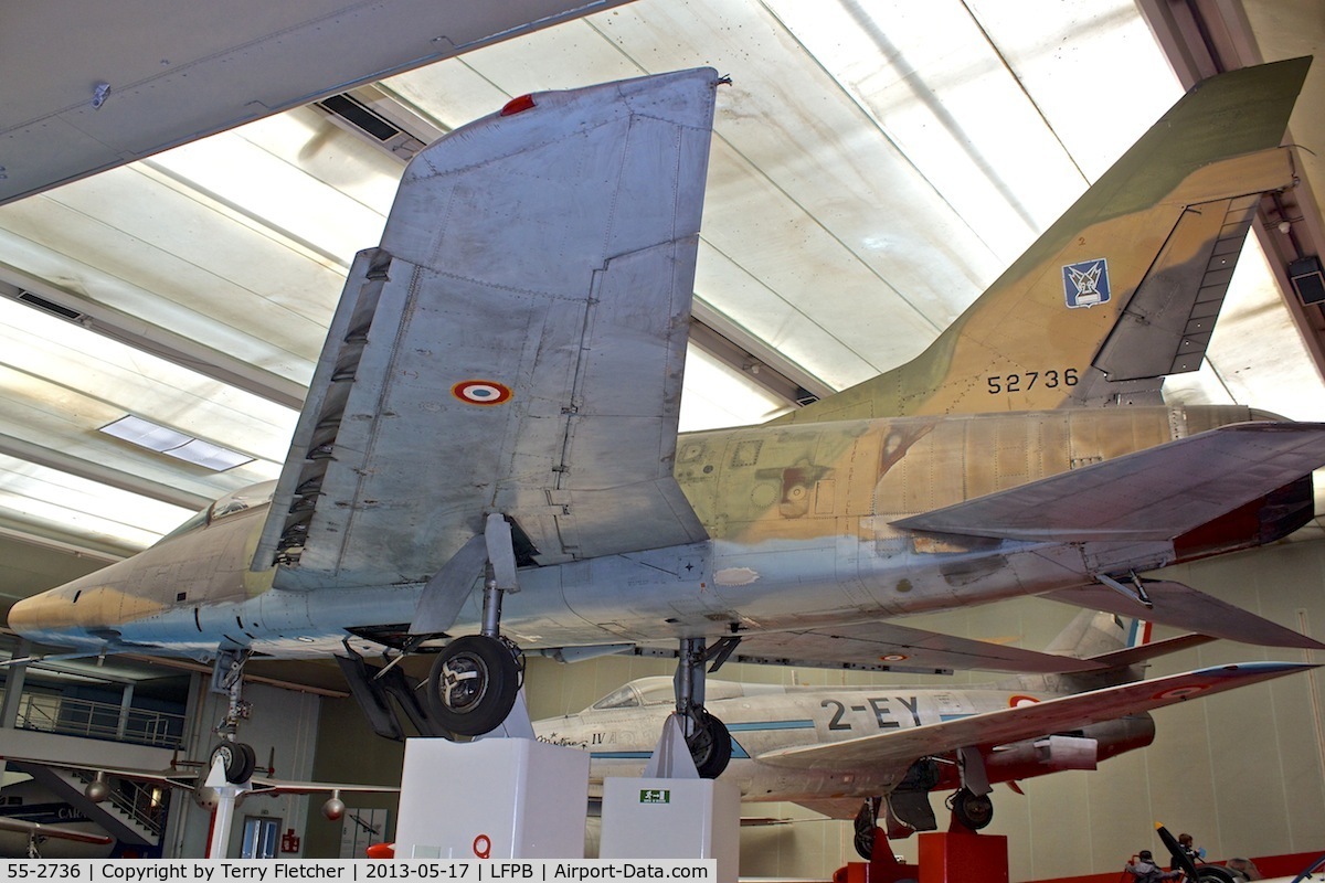 55-2736, 1955 North American F-100D Super Sabre C/N 224-3, Exibited at the AIR & SPACE MUSEUM , Le Bourget , Paris