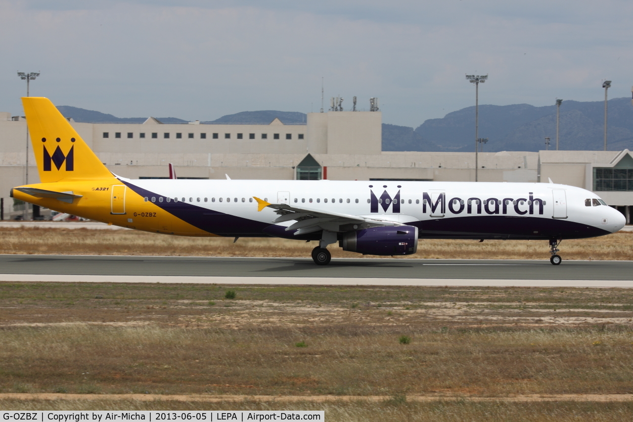 G-OZBZ, 2001 Airbus A321-231 C/N 1421, Monarch Airlines