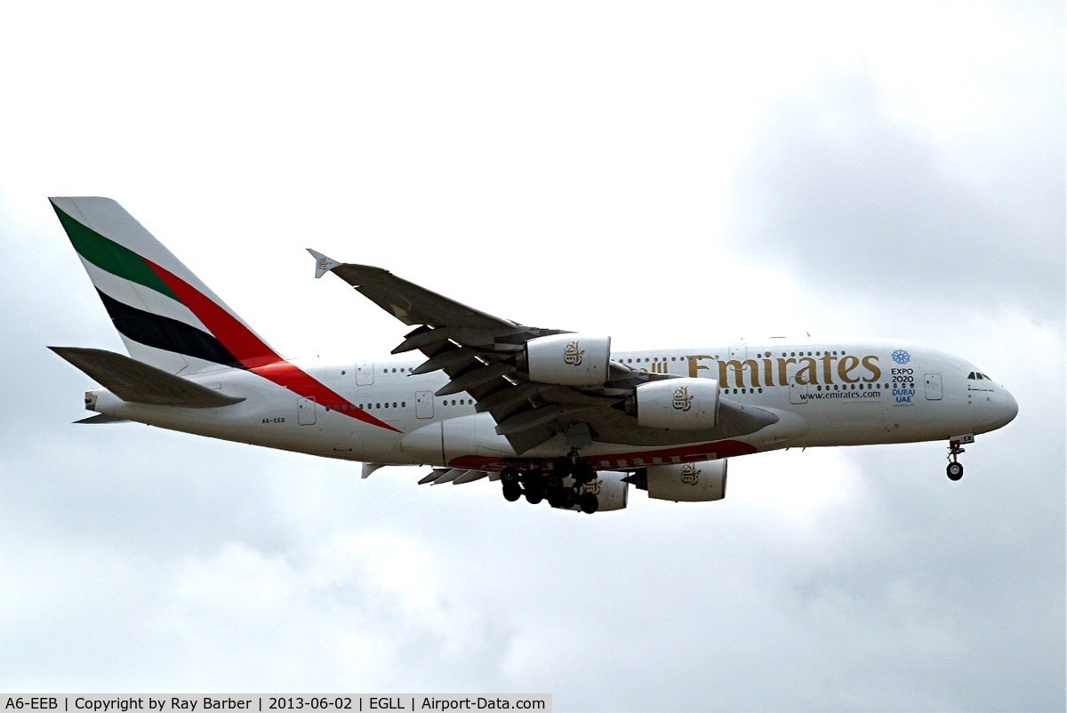 A6-EEB, 2012 Airbus A380-861 C/N 109, Airbus A380-861 [109] (Emirates Airlines) Home~G 02/06/2013