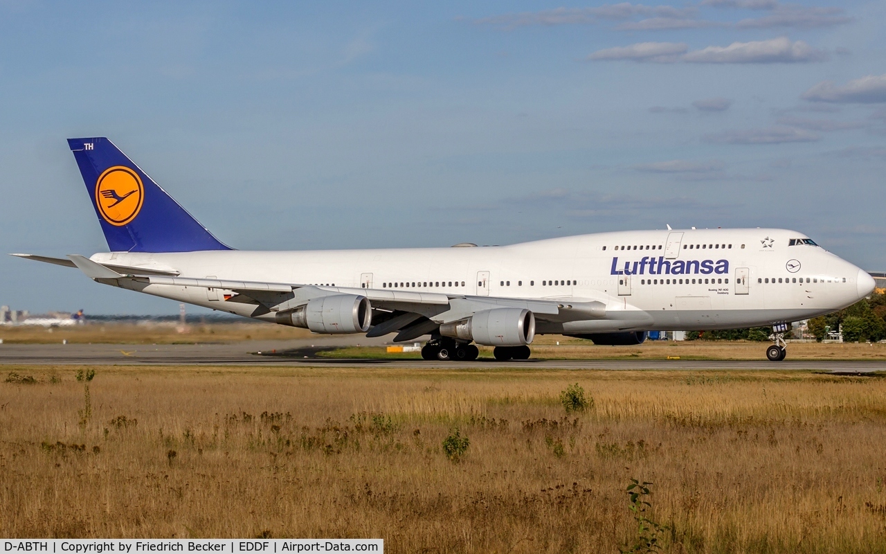 D-ABTH, 1991 Boeing 747-430M C/N 25047, departure from Frankfurt