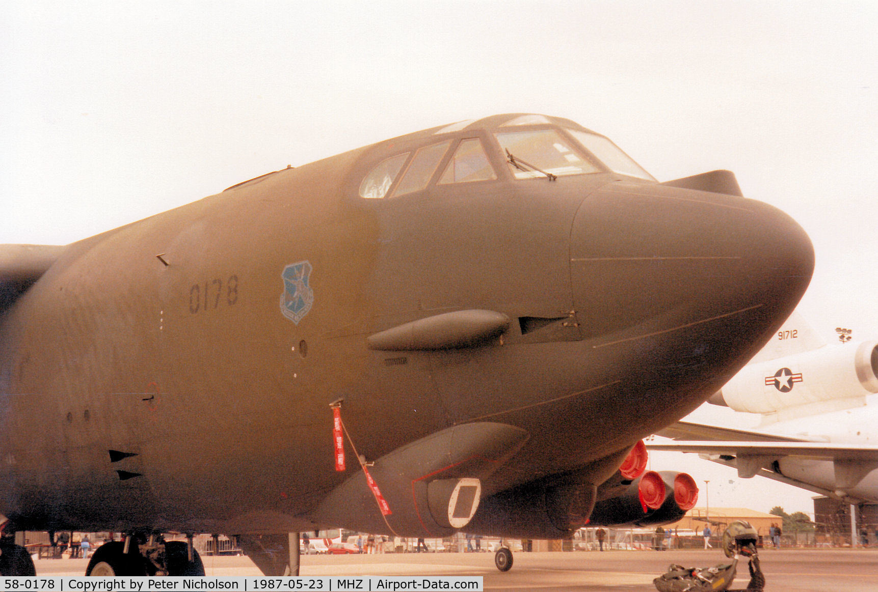 58-0178, 1958 Boeing B-52G Stratofortress C/N 464246, B-52G Stratofortress of 340th Bomb  Squadron/97th Bomb Wing on display at the 1987 RAF Mildenhall Air Fete.