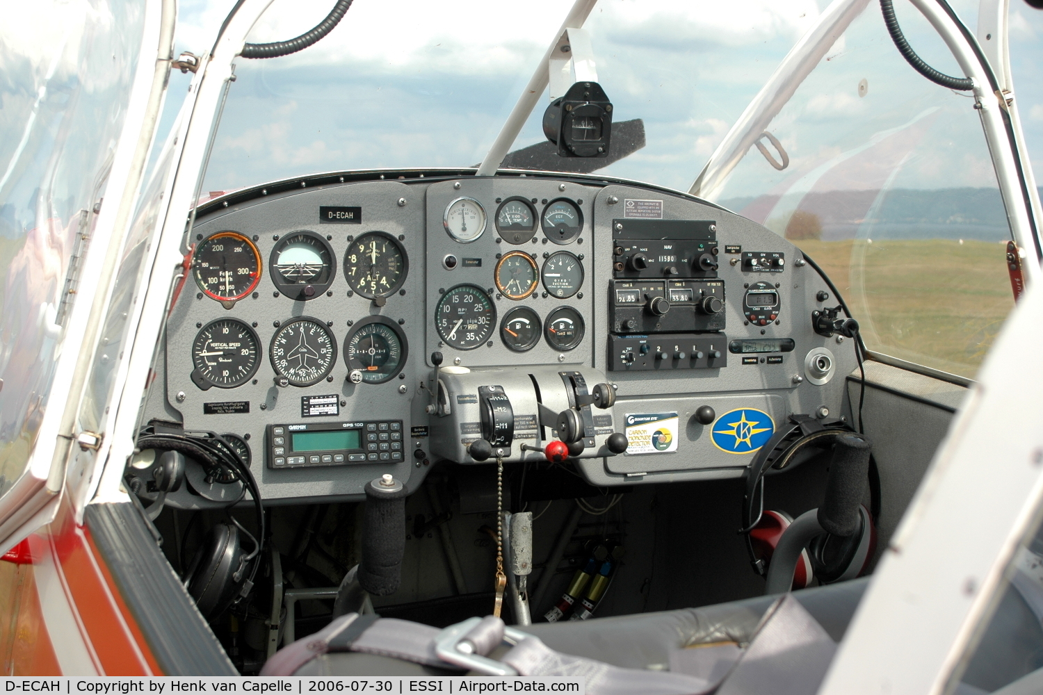 D-ECAH, 1959 Klemm Kl-107B C/N 126, Cockpit of a Klemm Kl107B parked on the airfield of Visingsö Island, Sweden.