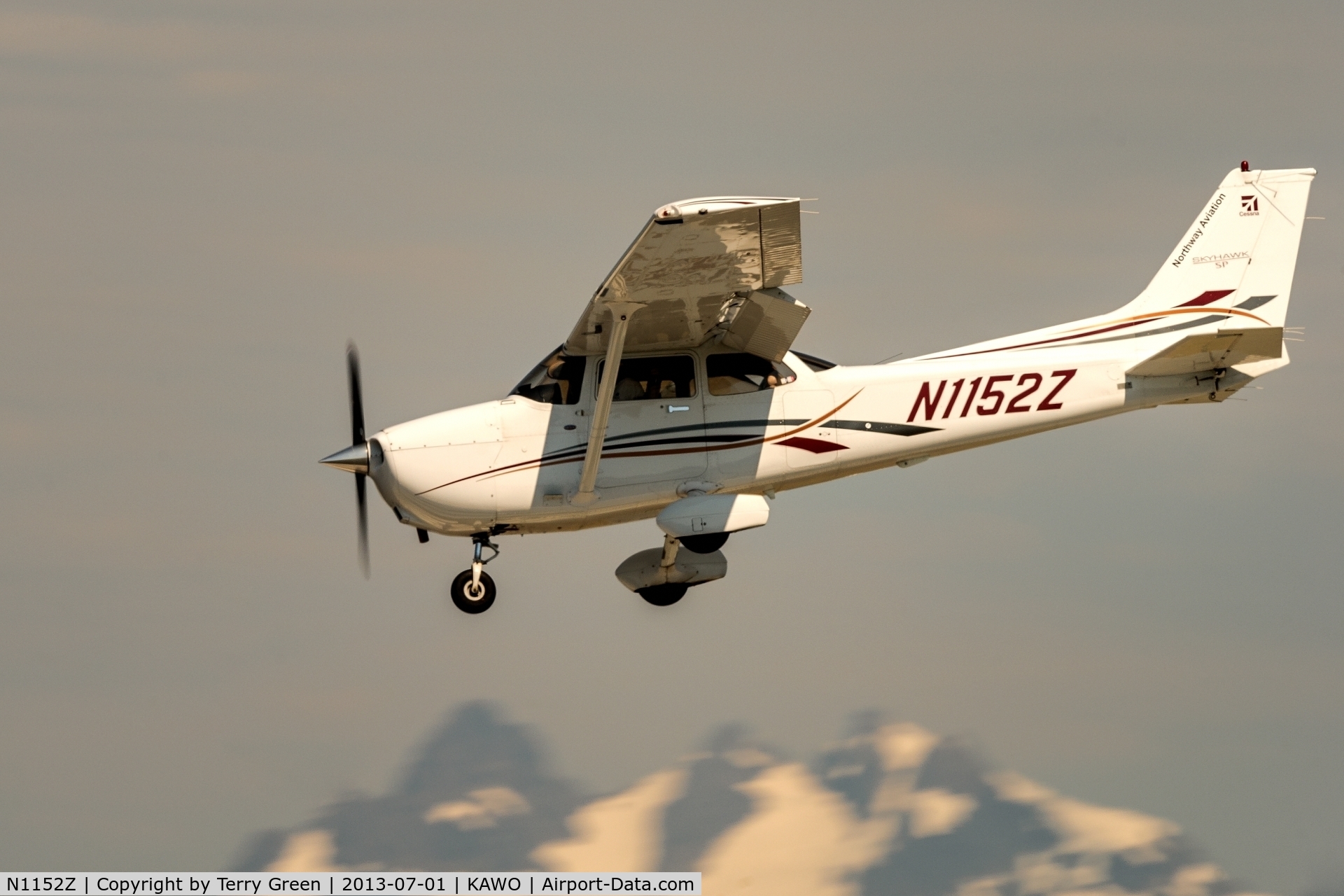 N1152Z, 2006 Cessna 172S C/N 172S10339, Landing 34 @ KAWO