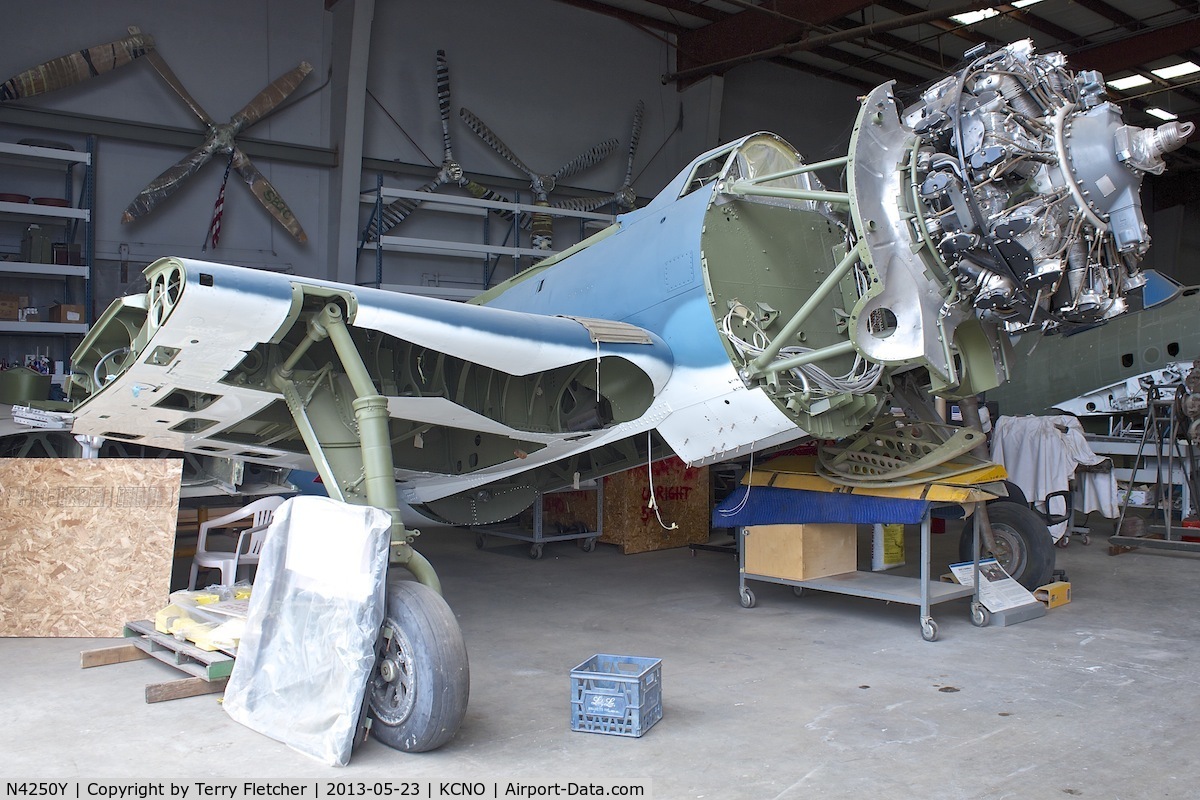 N4250Y, Curtiss SB2C Helldiver C/N 19075, At Yanks Air Museum , Chino , California