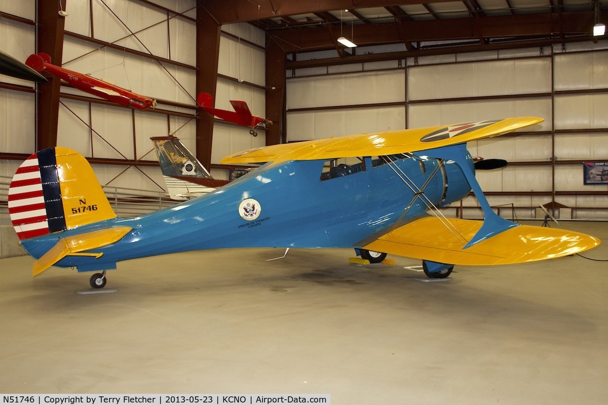 N51746, 1943 Beech D17S Staggerwing C/N 4890, At Yanks Air Museum , Chino , California