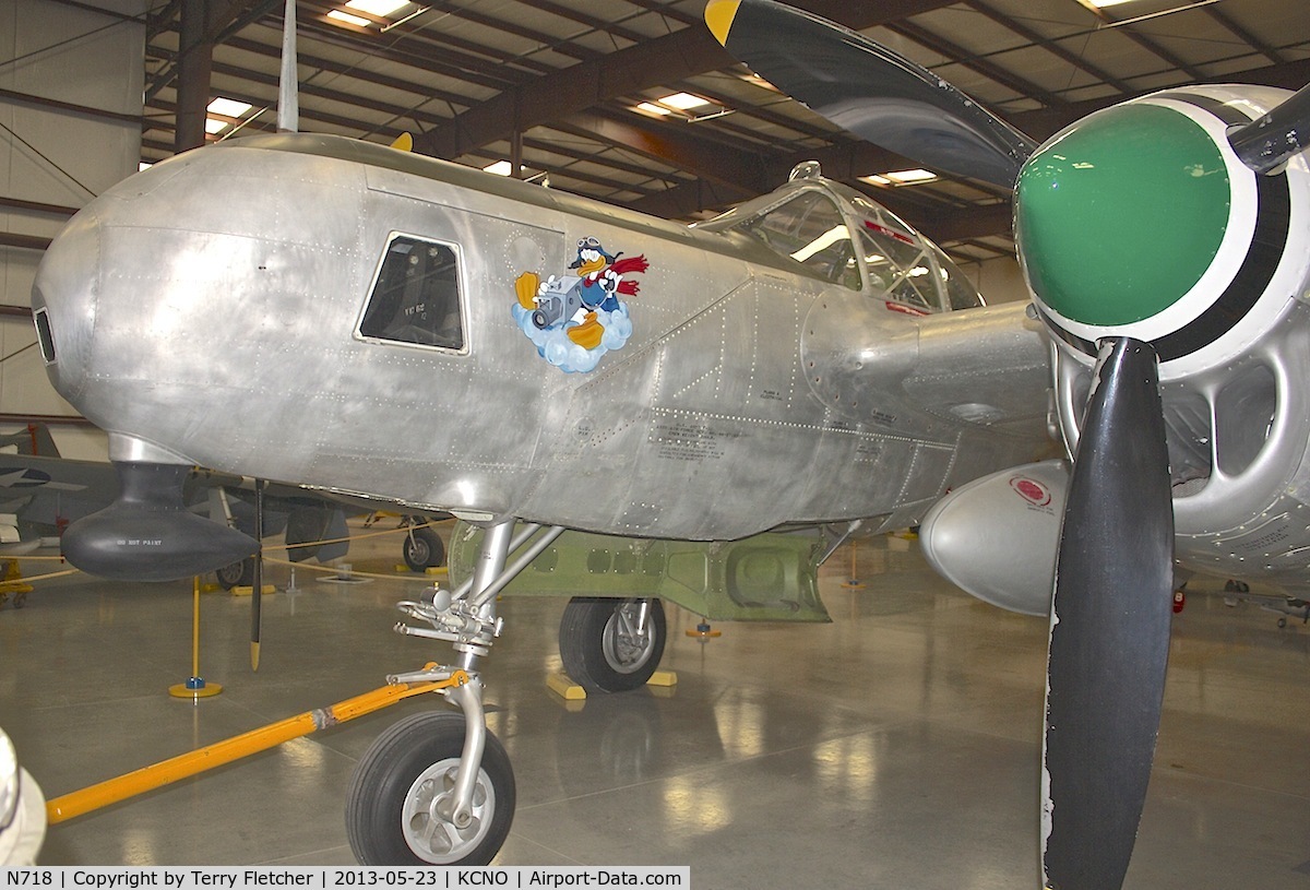 N718, 1944 Lockheed P-38L C/N 8187, At Yanks Air Museum , Chino , California