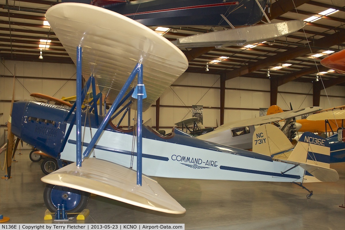 N136E, 1928 Command-aire 3C-3 C/N 532, At Yanks Air Museum , Chino , California