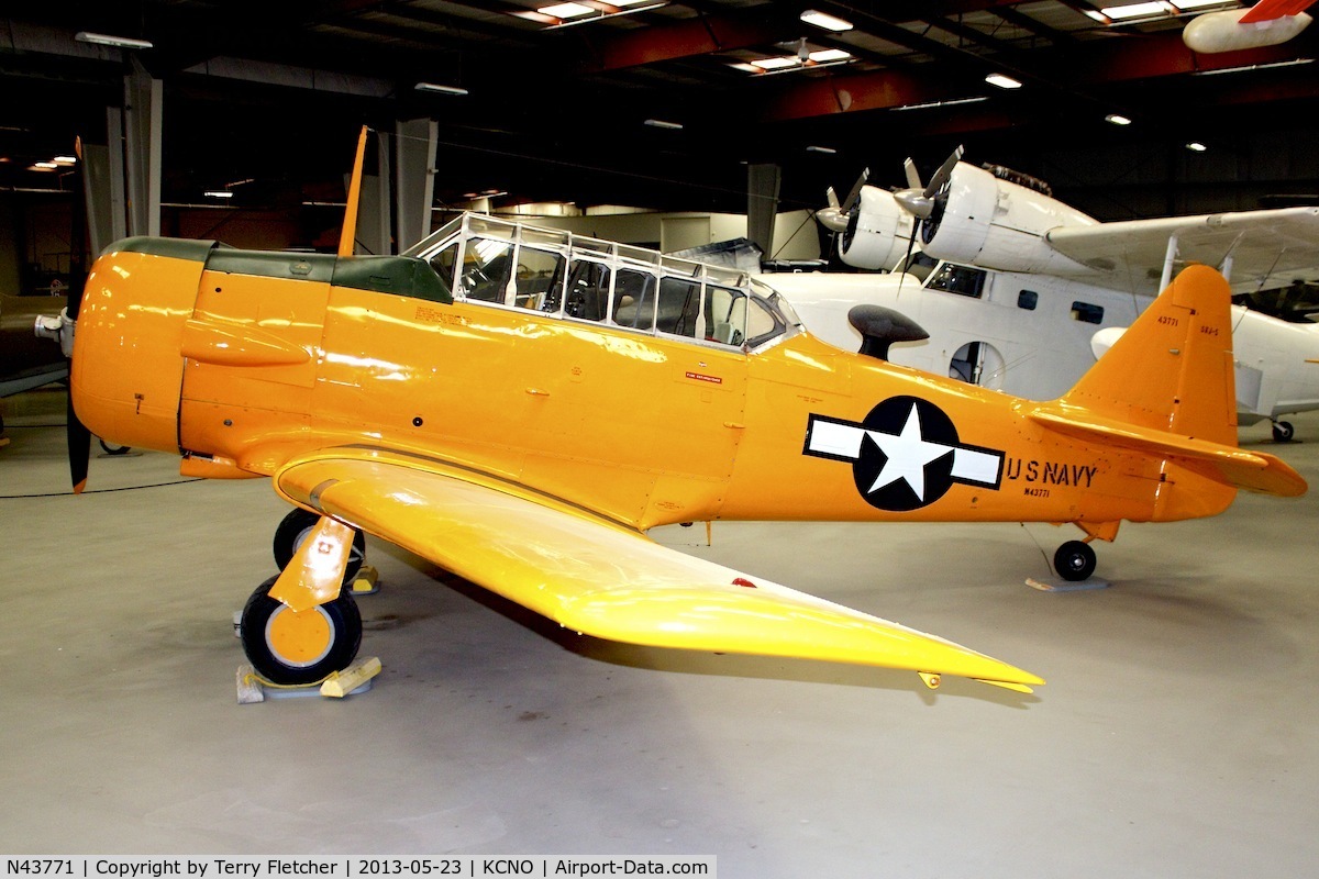 N43771, 1943 North American AT-6D Texan C/N 88-15762, At Yanks Air Museum , Chino , California