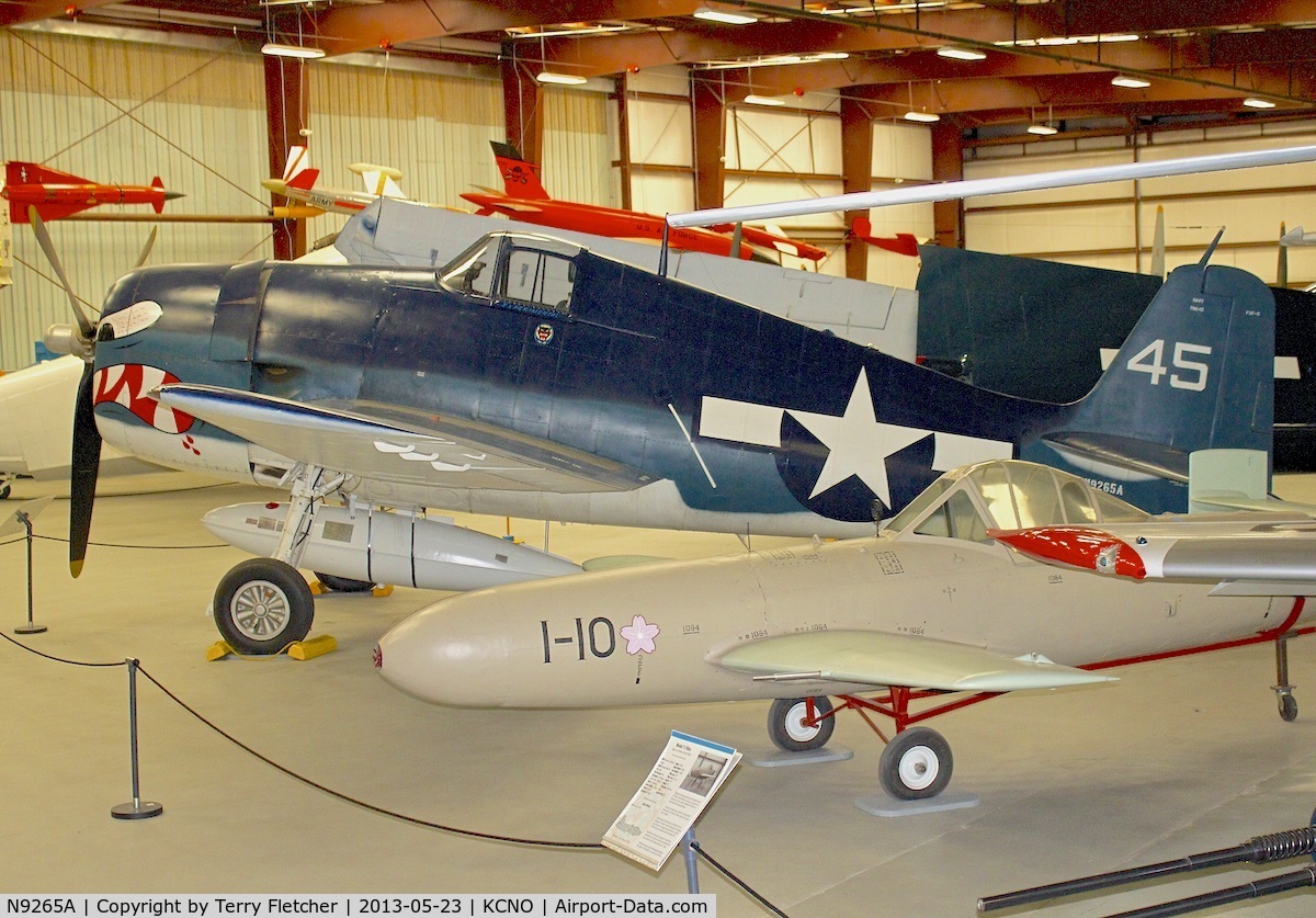 N9265A, Grumman F6F-5 Hellcat C/N A-9790, At Yanks Air Museum , Chino , California