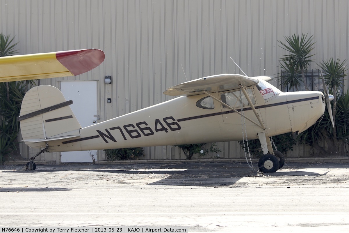 N76646, 1946 Cessna 120 C/N 11086, At Corona Municipal , California