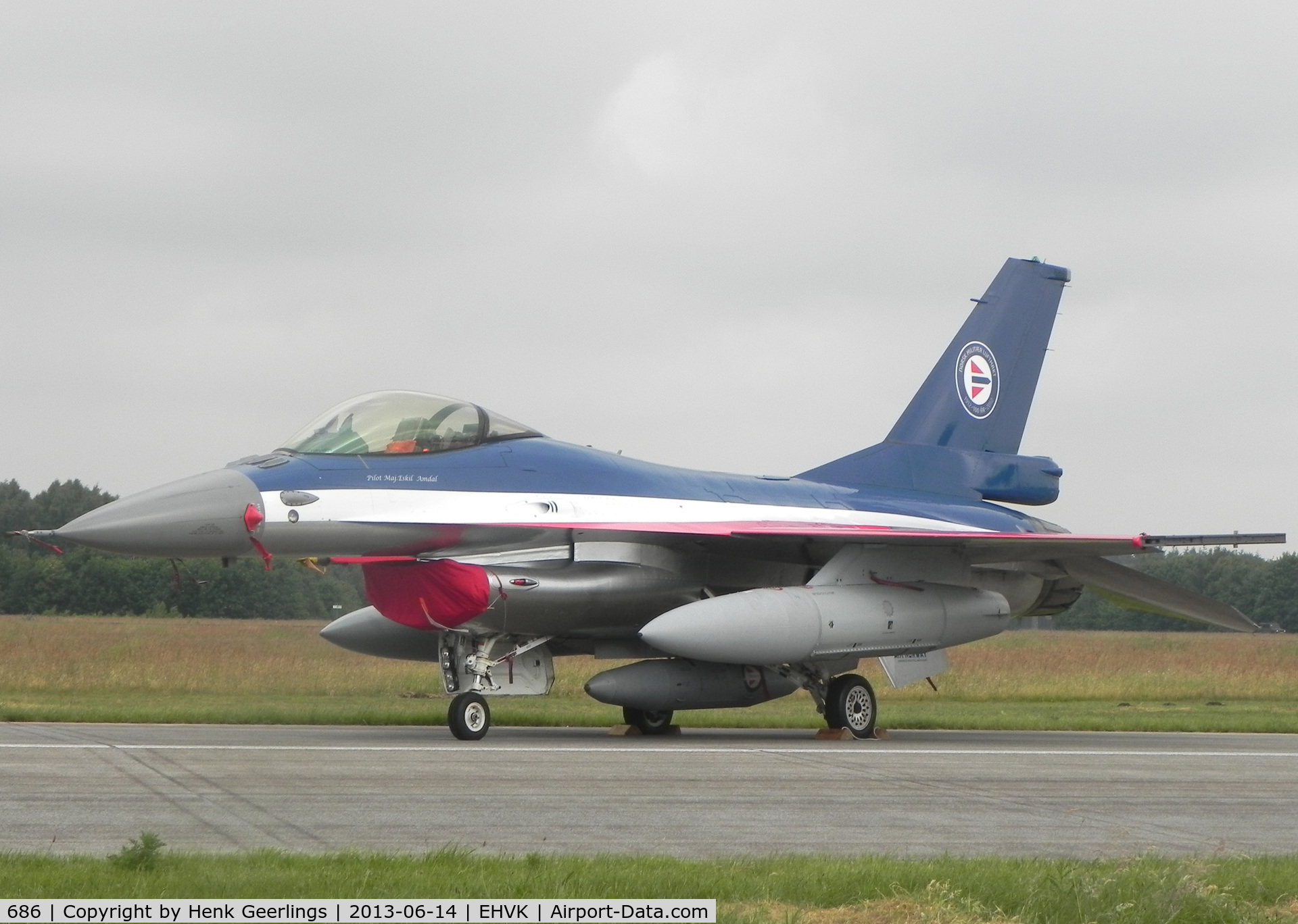 686, General Dynamics F-16AM Fighting Falcon C/N 6K-58, Airforcedays , 14/15 June  2013 at Volkel AFB ; Norwegian AF 