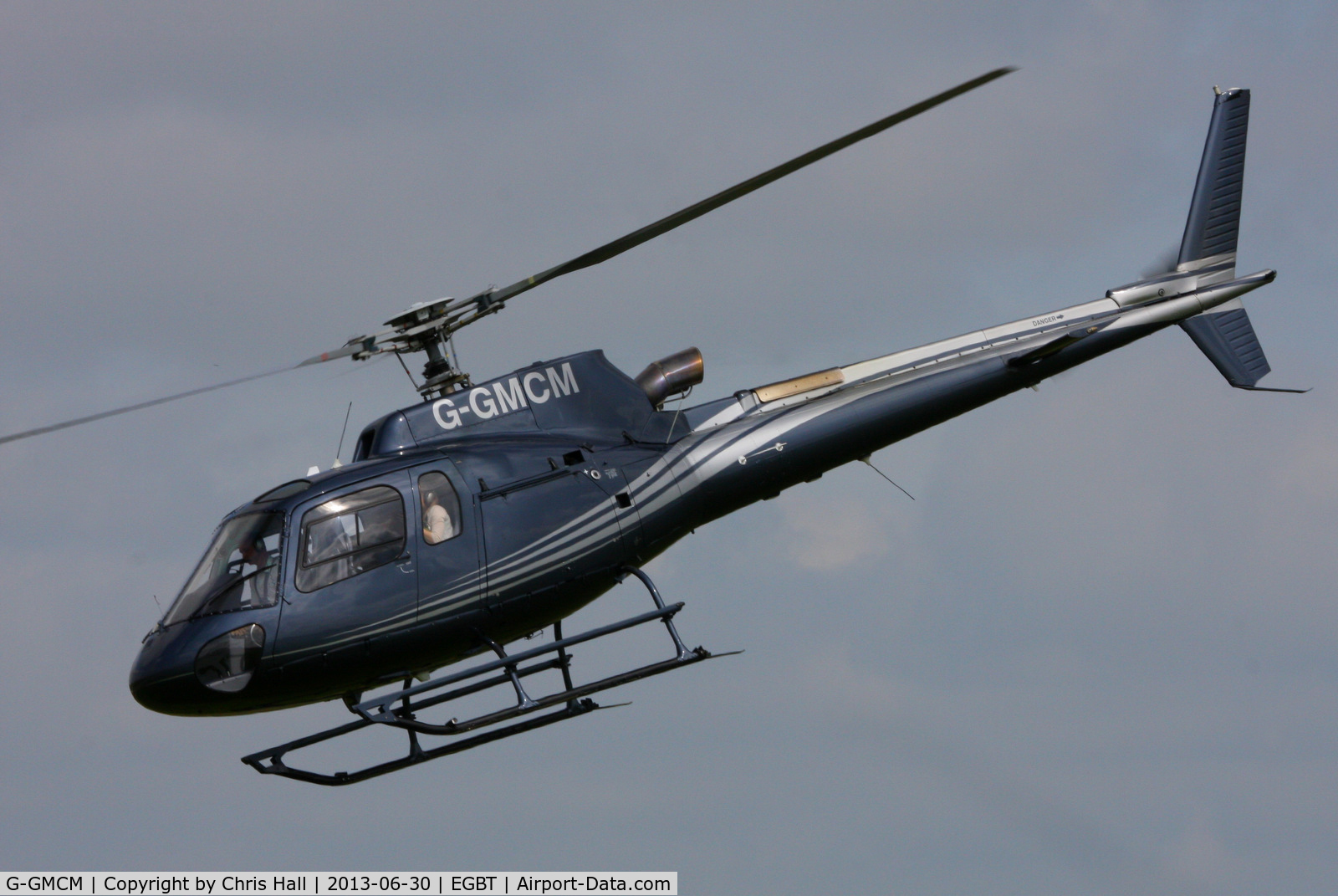 G-GMCM, 2008 Eurocopter AS-350B-3 Ecureuil Ecureuil C/N 4576, being used for ferrying race fans to the British F1 Grand Prix at Silverstone