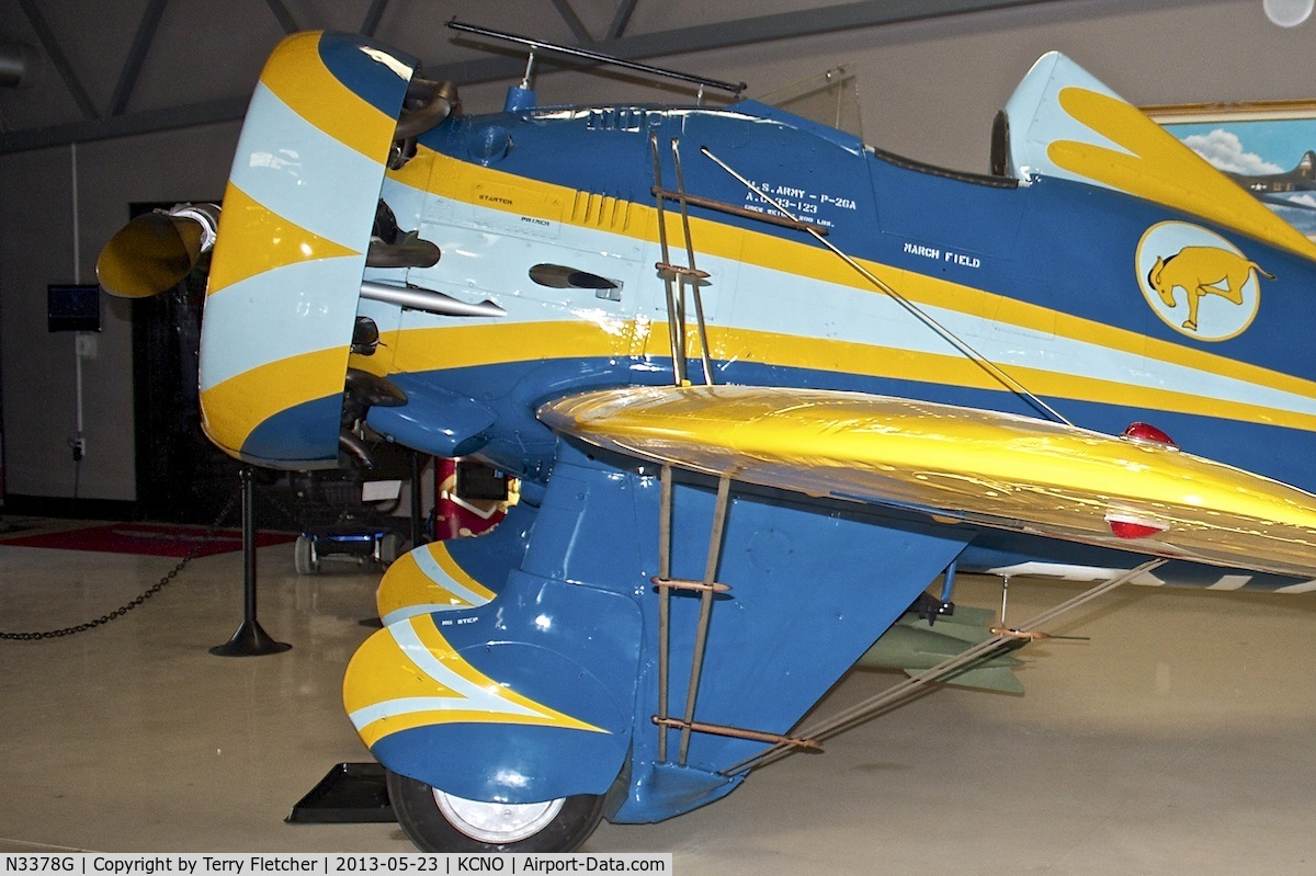 N3378G, 1933 Boeing P-26 Peashooter C/N 33123, Exhibited at Planes of Fame Museum , Chino , California