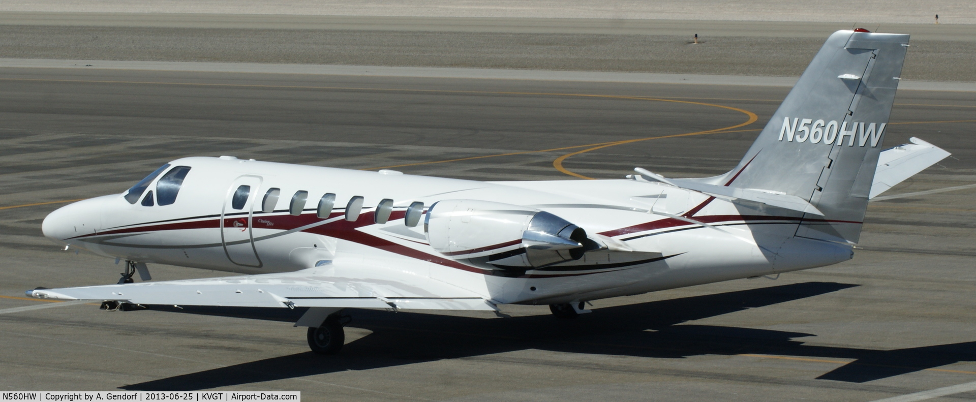 N560HW, 1994 Cessna 560 C/N 560-0281, Southern County Oil Co. (untitled), seen here parked on the apron at North Las Vegas(KVGT)