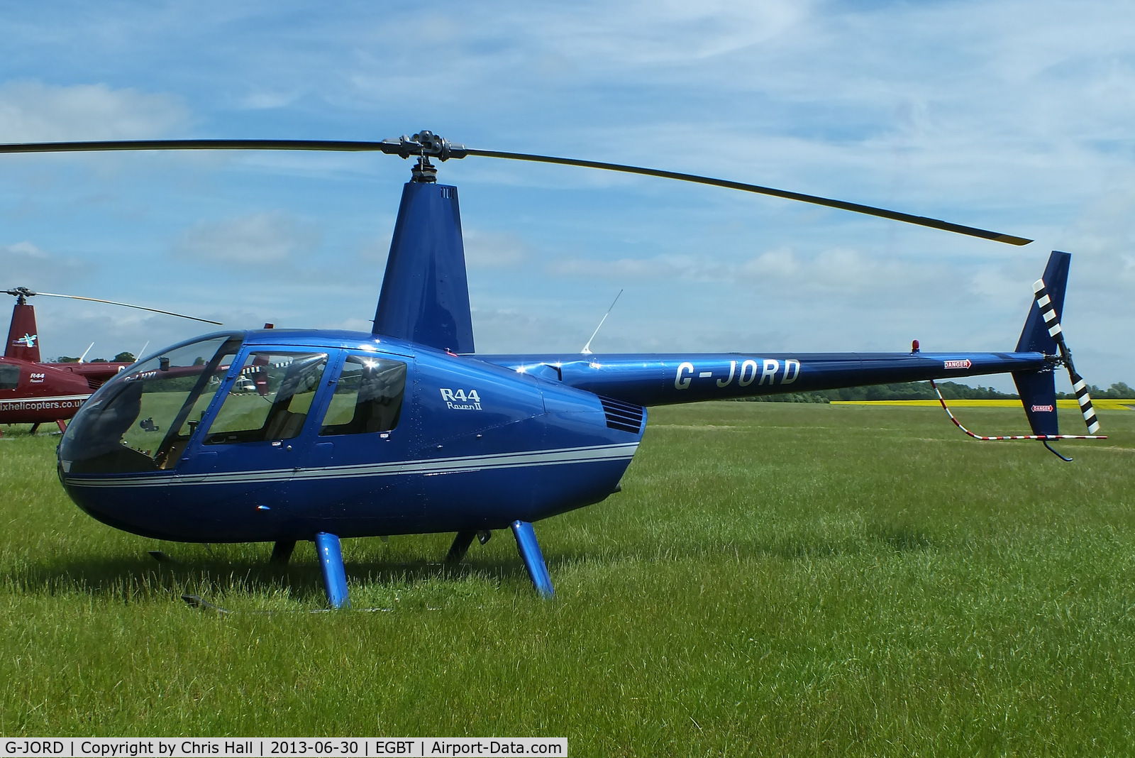 G-JORD, 2007 Robinson R44 II C/N 11725, being used for ferrying race fans to the British F1 Grand Prix at Silverstone