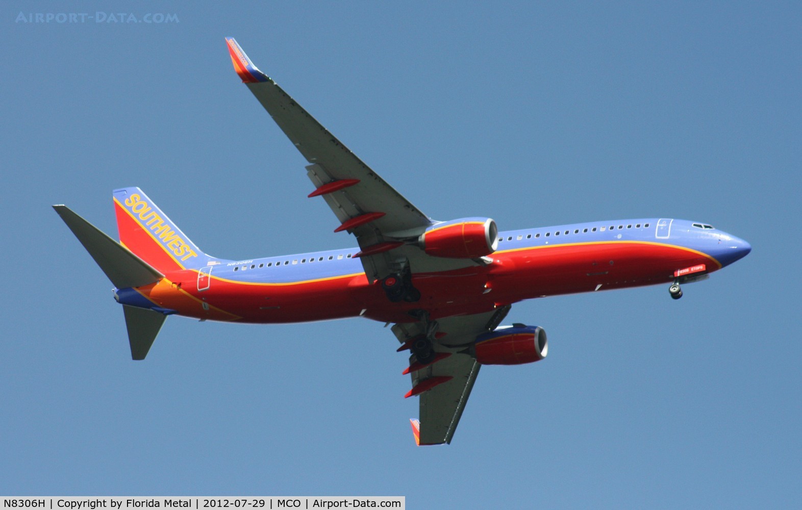 N8306H, 2012 Boeing 737-8H4 C/N 36983, Southwest 737-800