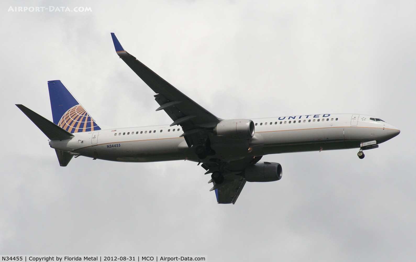 N34455, 2012 Boeing 737-924/ER C/N 41743, United 737-900
