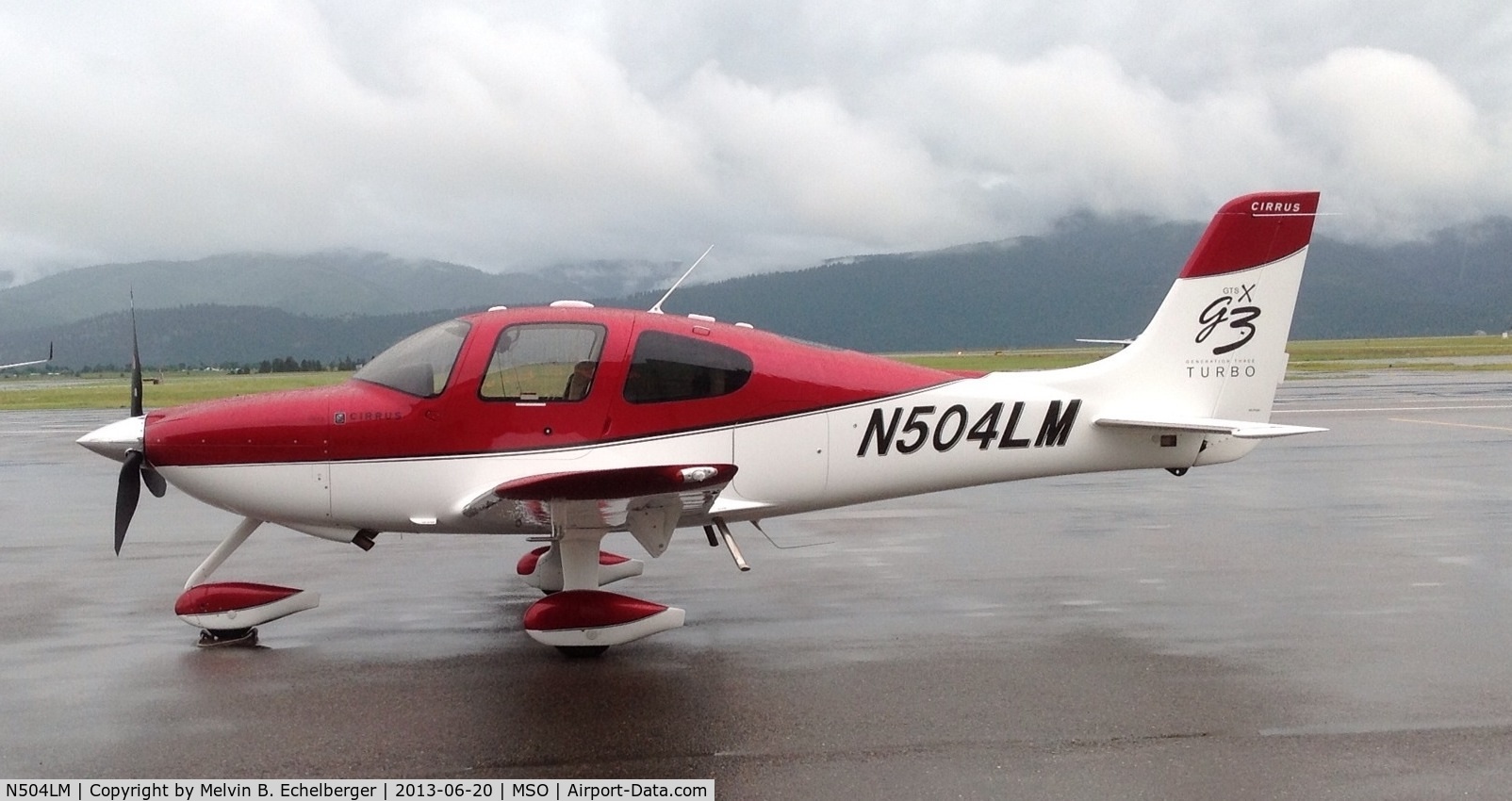 N504LM, 2008 Cirrus SR22 C/N 2912, Stopped in Missoula MT. To visit the Smoke Jumper Museum, and pick up old radios from them to transport to the Smoke Jumper museum in Cave Junction, OR.
