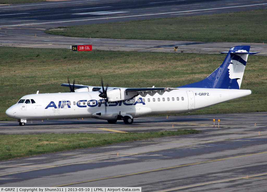 F-GRPZ, 2007 ATR 72-212A C/N 745, Lining up rwy 31R for departure...