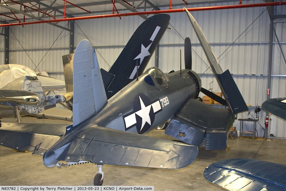 N83782, 1942 Vought F4U-1 Corsair C/N 3884 (Bu 17799), Exhibited at Planes of Fame Museum , Chino , California