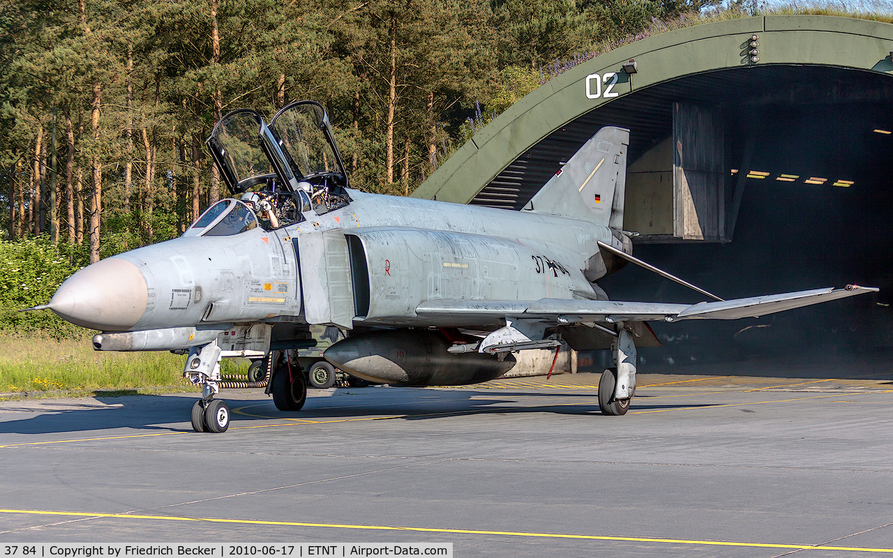 37 84, 1972 McDonnell Douglas F-4F Phantom II C/N 4559, taxying out for another training mission from Fliegerhorst Wittmund