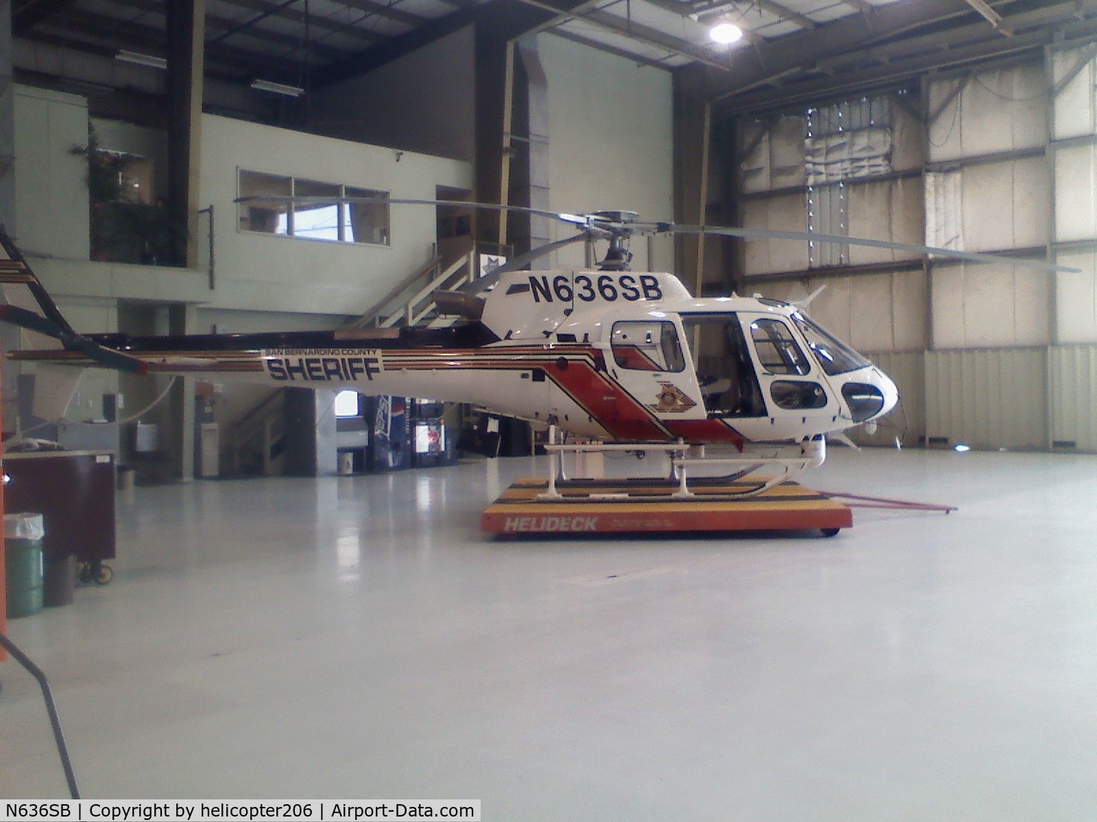 N636SB, 2006 Eurocopter AS-350B-3 Ecureuil Ecureuil C/N 4064, sitting in hanger