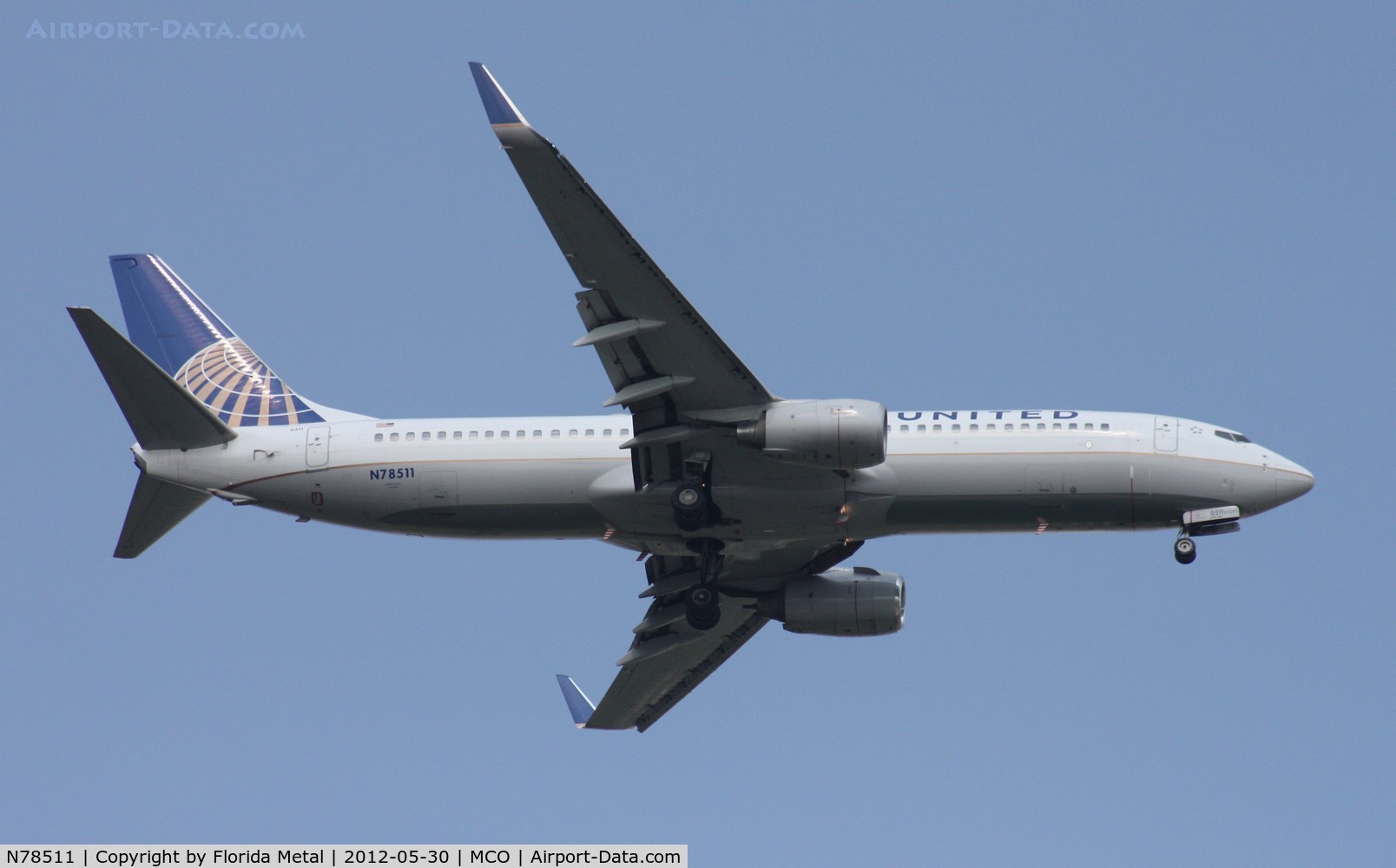 N78511, 2008 Boeing 737-824 C/N 33459, United 737-800