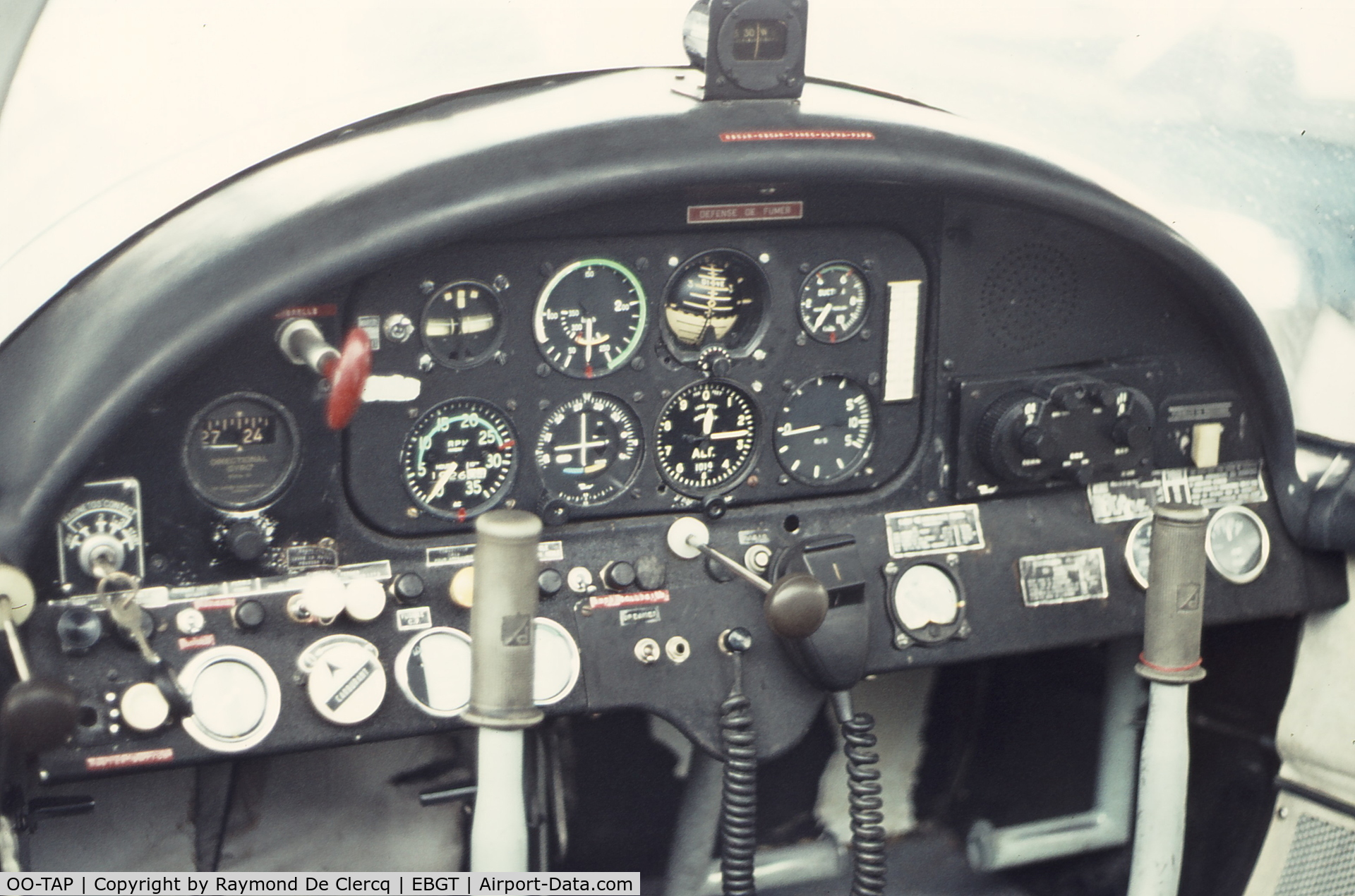 OO-TAP, Morane-Saulnier MS.892A Rallye Commodore 150 C/N 10660, cockpit  OO-TAP     1968