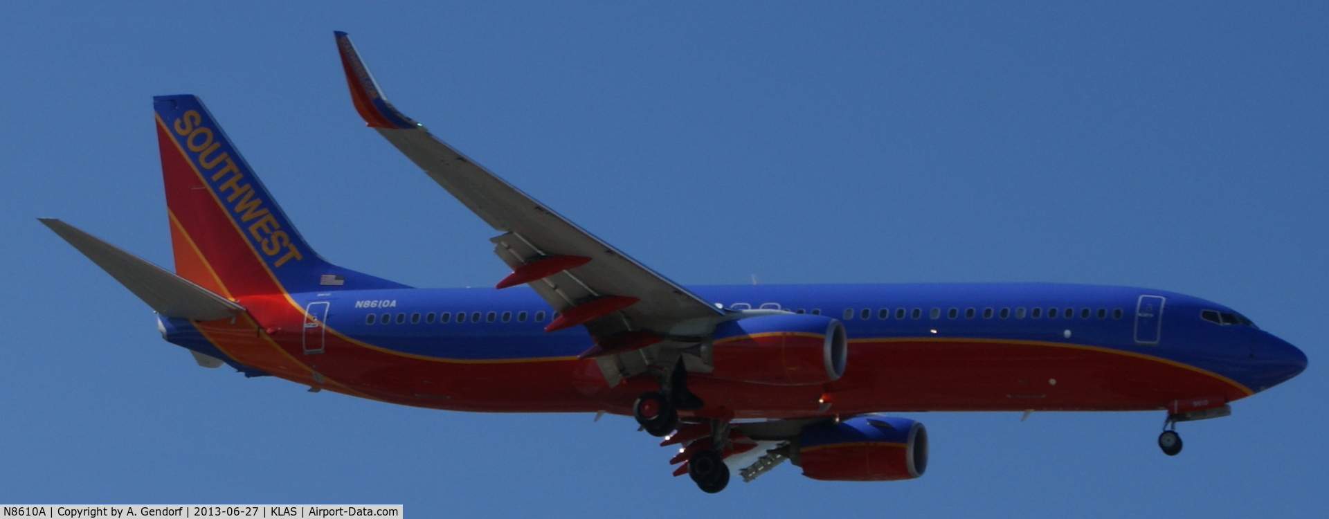 N8610A, 2013 Boeing 737-8H4 C/N 36635, Southwest Airlines, seen here landing at Las Vegas Int´l(KLAS)