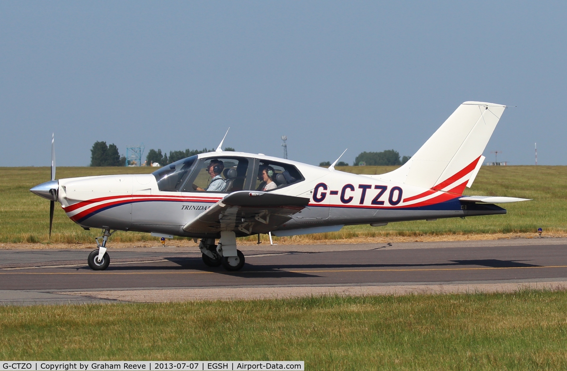 G-CTZO, 2002 Socata TB-20 Trinidad C/N 2166, Just landed.