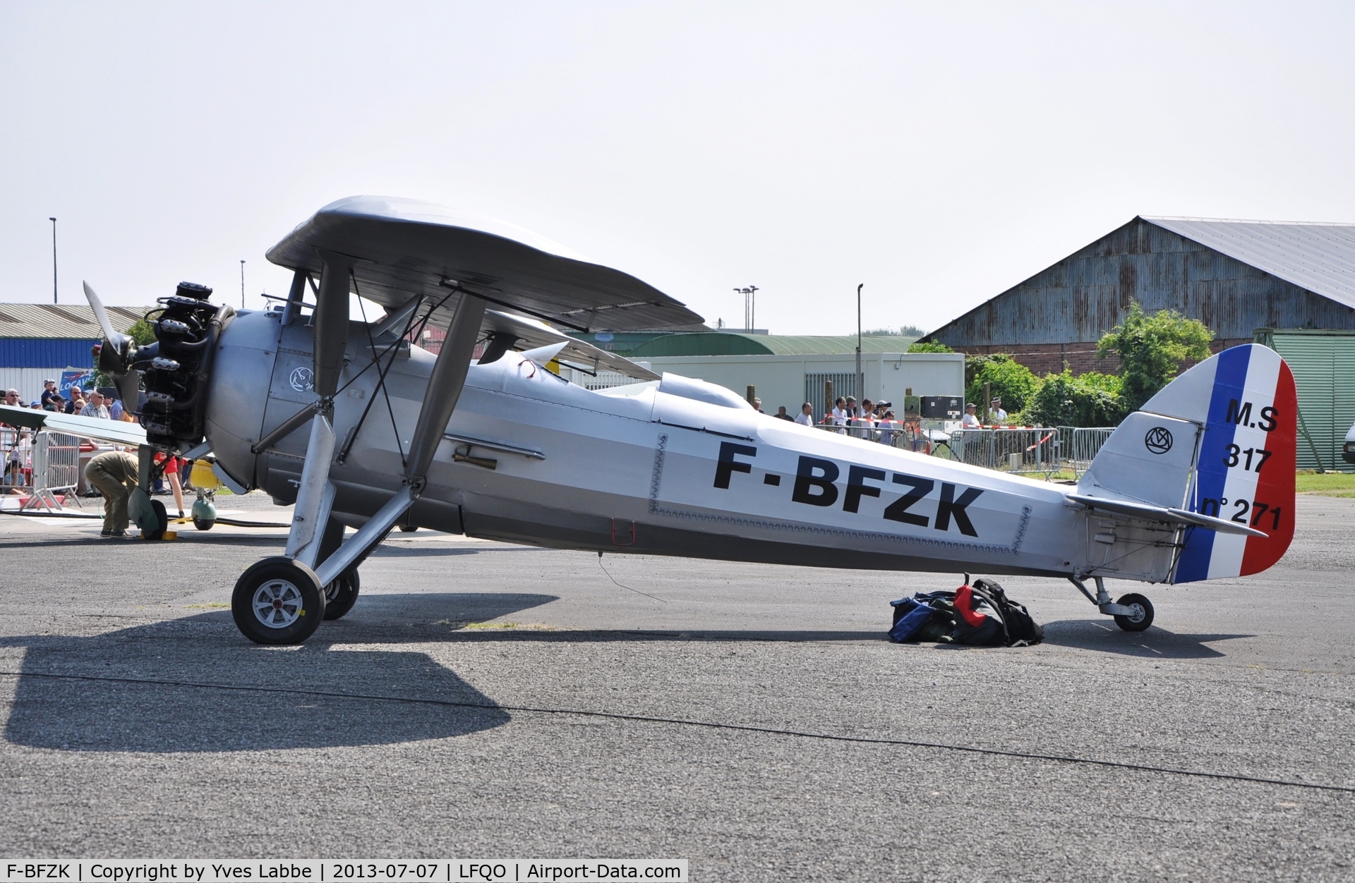 F-BFZK, Morane-Saulnier MS.317 C/N 271, At Lille Marcq airfield on July 7 2013 -air meeting