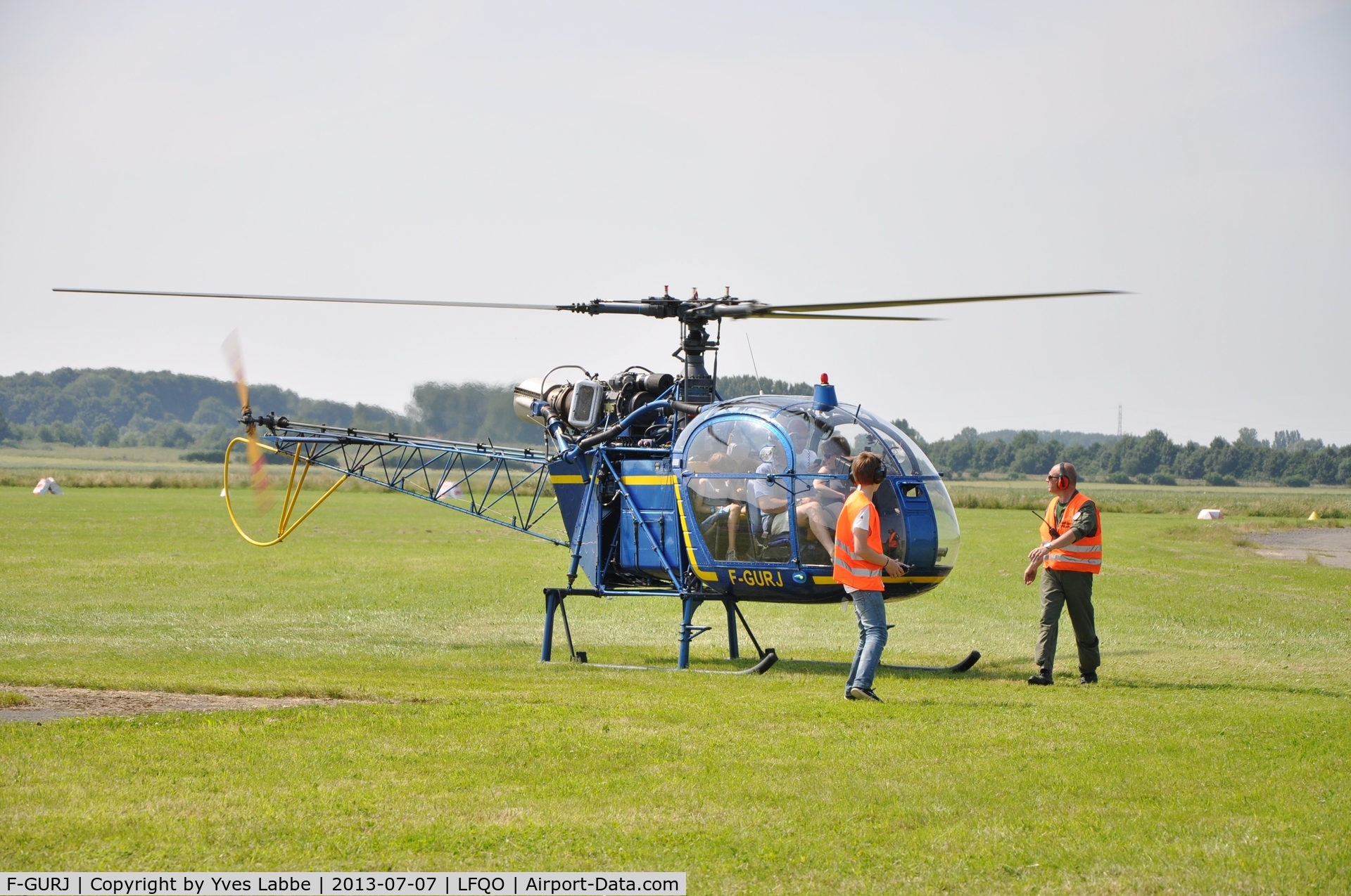 F-GURJ, Sud SE-3130 Alouette II C/N 1741, At Lille Marcq airfiled air meeting on July 7 2013 for short public flights