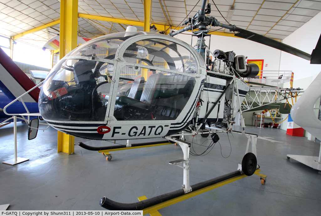 F-GATQ, Eurocopter SE-313B Alouette II C/N 1550, Preserved inside St-Victoret Museum