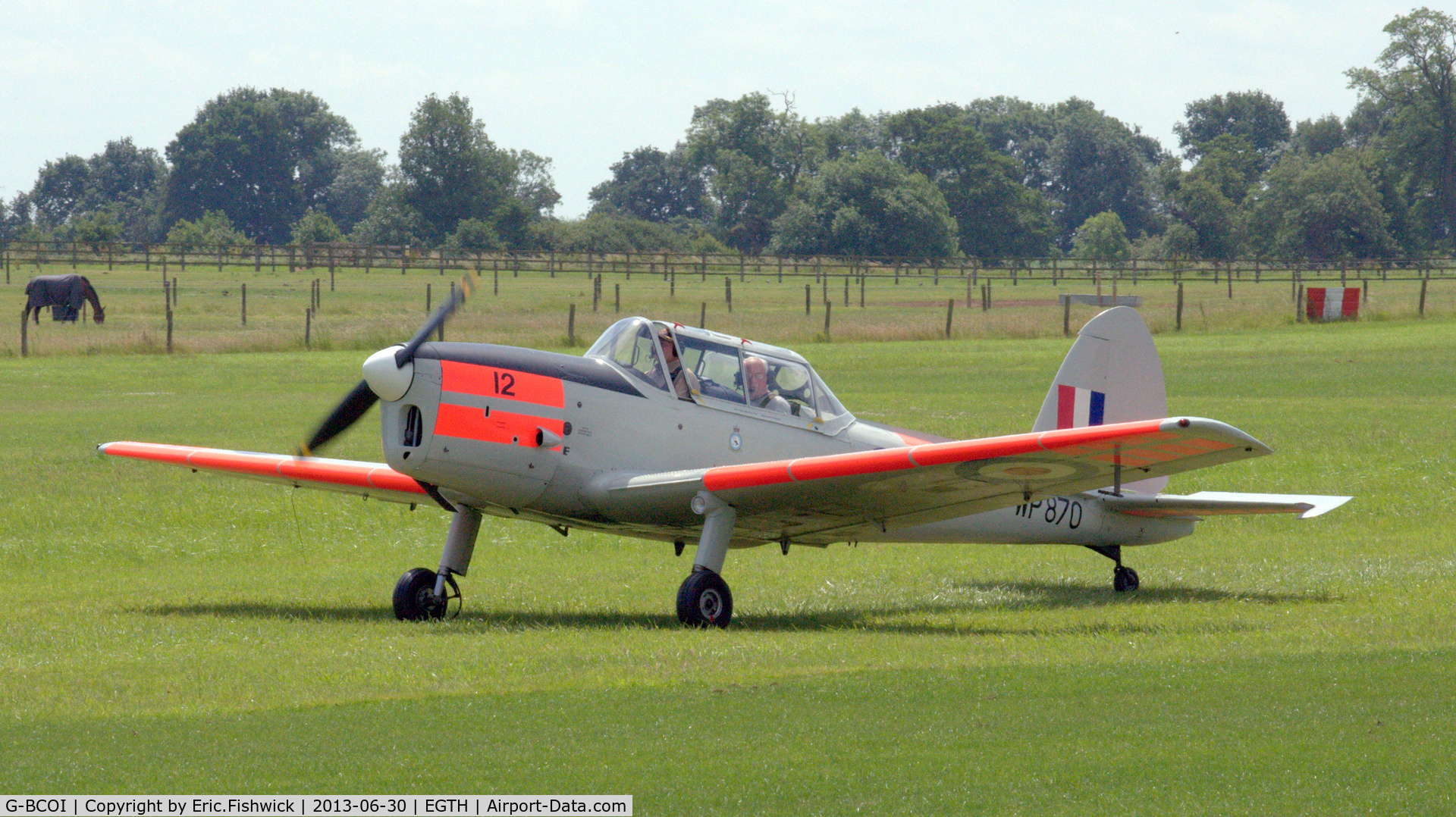 G-BCOI, 1952 De Havilland DHC-1 Chipmunk T.10 C/N C1/0759, 3. WP870 at the Shuttleworth Military Pagent Flying Day, 30 June 2013