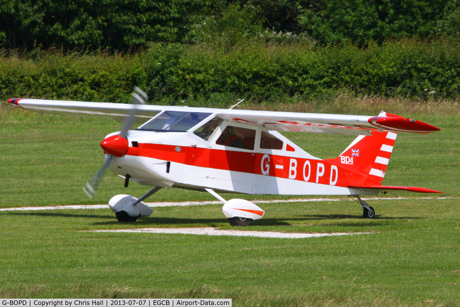 G-BOPD, 1974 Bede BD-4 C/N 632, at the Barton open day and fly in