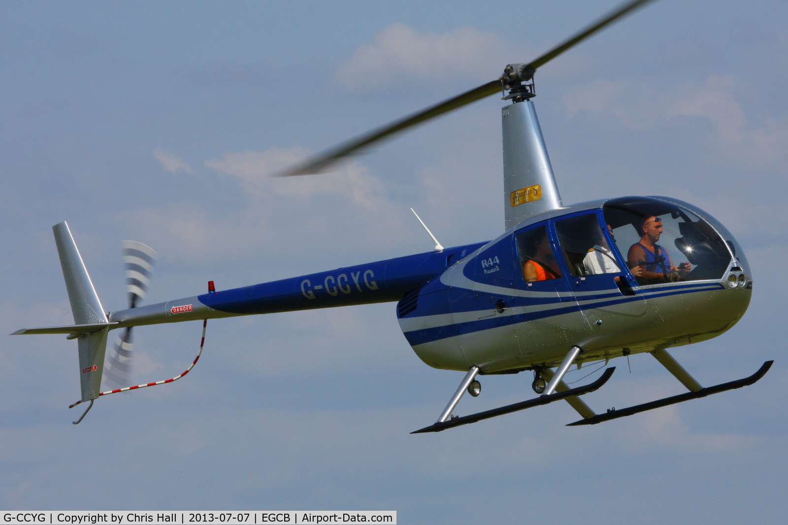 G-CCYG, 2004 Robinson R44 Raven II C/N 10424, at the Barton open day and fly in
