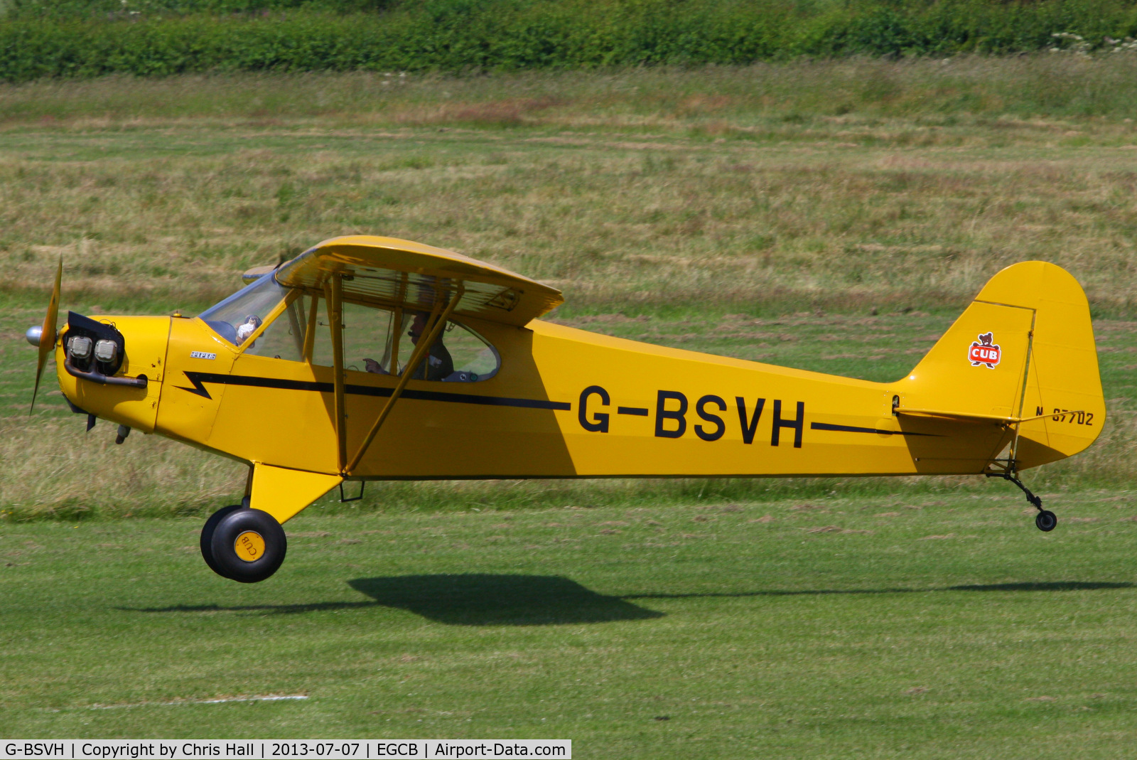G-BSVH, 1946 Piper J3C-65 Cub Cub C/N 15360, at the Barton open day and fly in