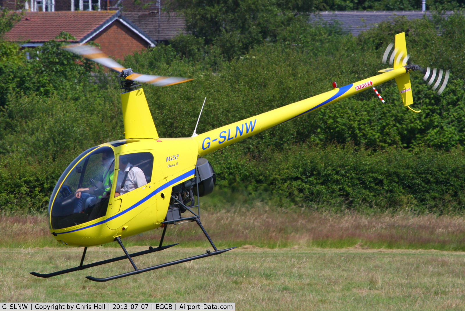 G-SLNW, 2003 Robinson R22 Beta II C/N 3524, at the Barton open day and fly in