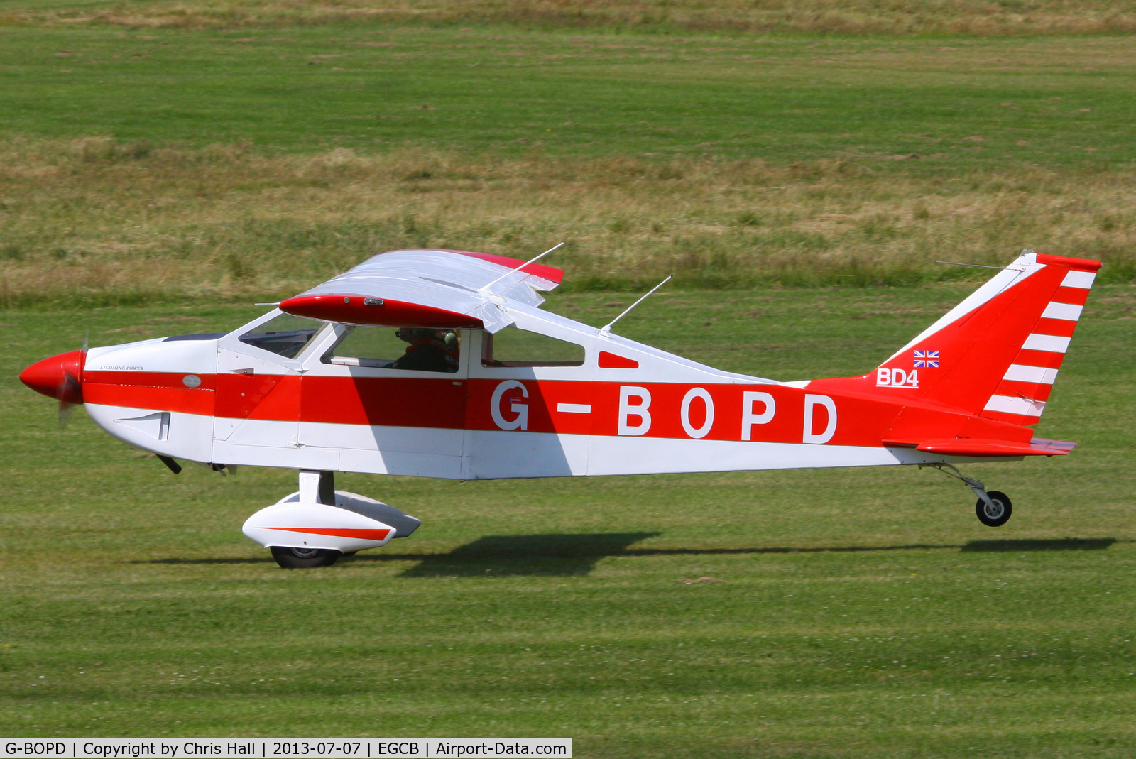 G-BOPD, 1974 Bede BD-4 C/N 632, at the Barton open day and fly in