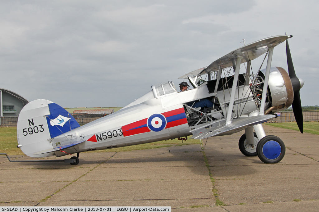 G-GLAD, 1939 Gloster Gladiator Mk2 C/N G5/75751, Gloster Gladiator Mk2. Imperial War Museum, Duxford, July 2013.