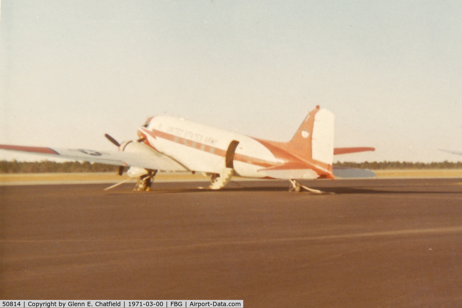 50814, 1944 Douglas R4D-6Q Skytrain (DC-3) C/N 50814, At Ft. Bragg, NC.  Photographed with an Instamatic 126 camera.