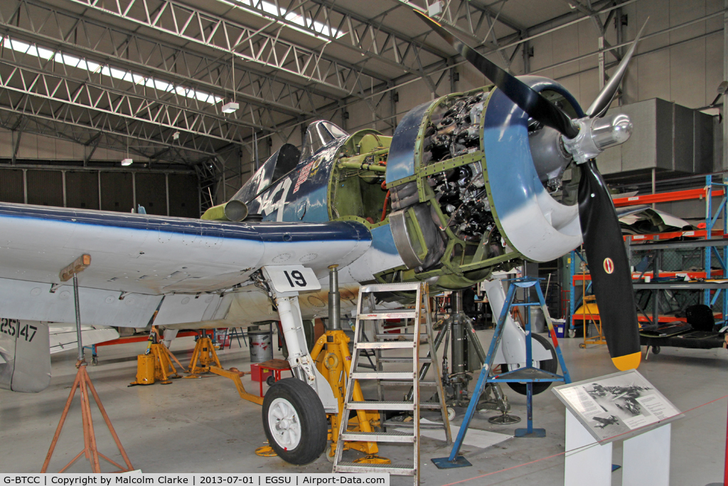 G-BTCC, 1944 Grumman F6F-5K Hellcat. C/N A-1733, Grumman F6F-5K Hellcat (G-50). At The Imperial War Museum, Duxford. July 2013.