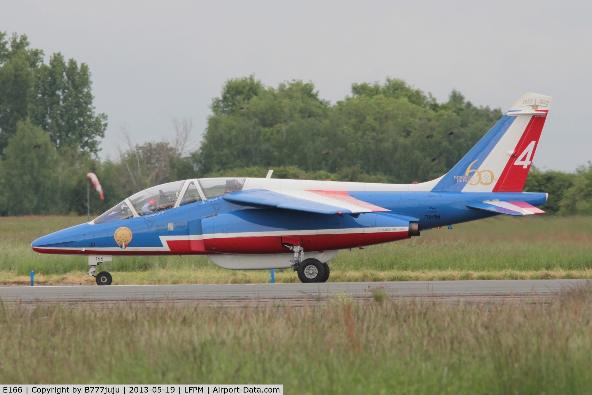 E166, Dassault-Dornier Alpha Jet E C/N E166, Athos 4 for PAF 2013, with spécial marking for 60 years of Patrouille de France