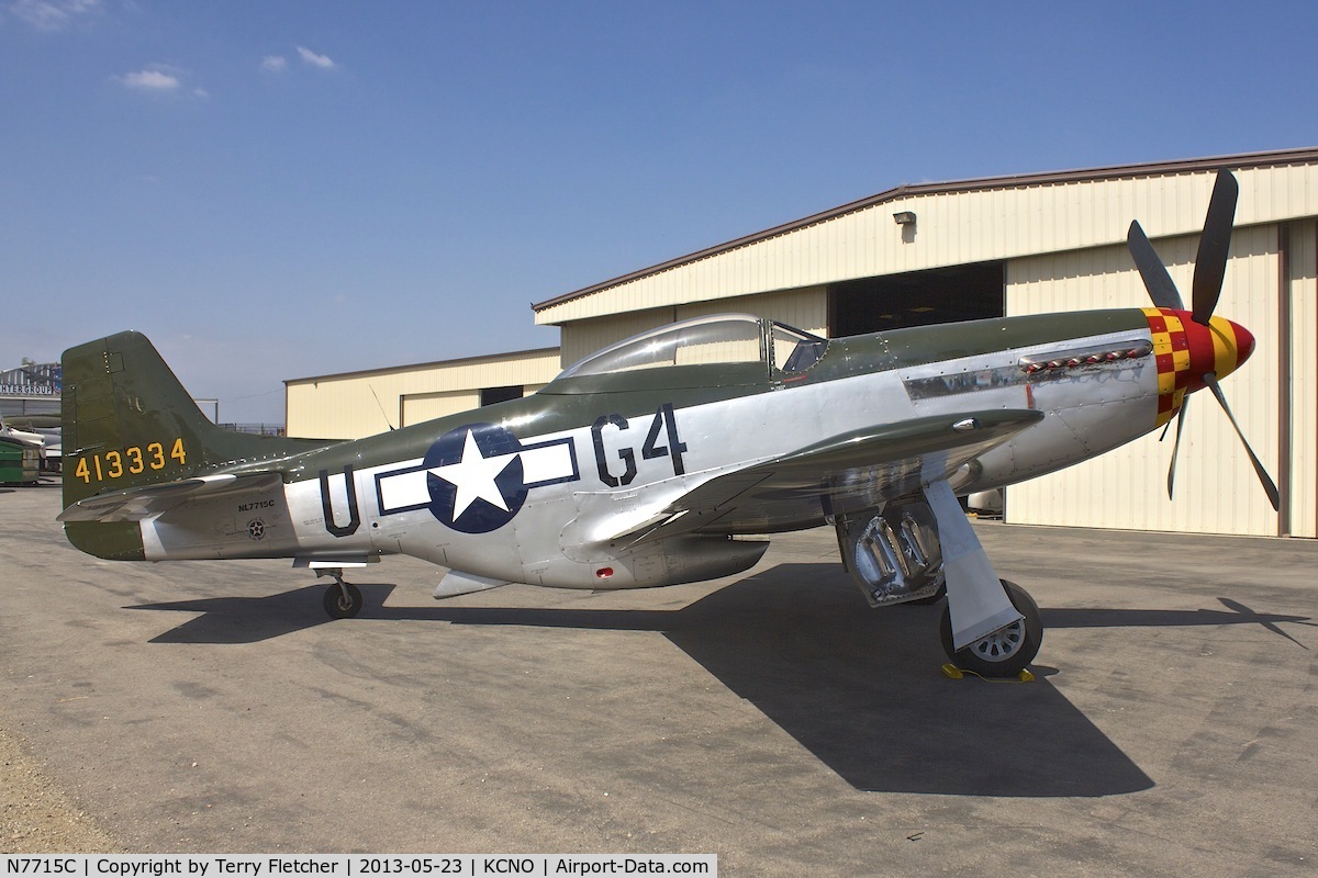 N7715C, 1944 North American P-51D C/N 44-84961A (124-44817), At Planes of Fame Museum , Chino California