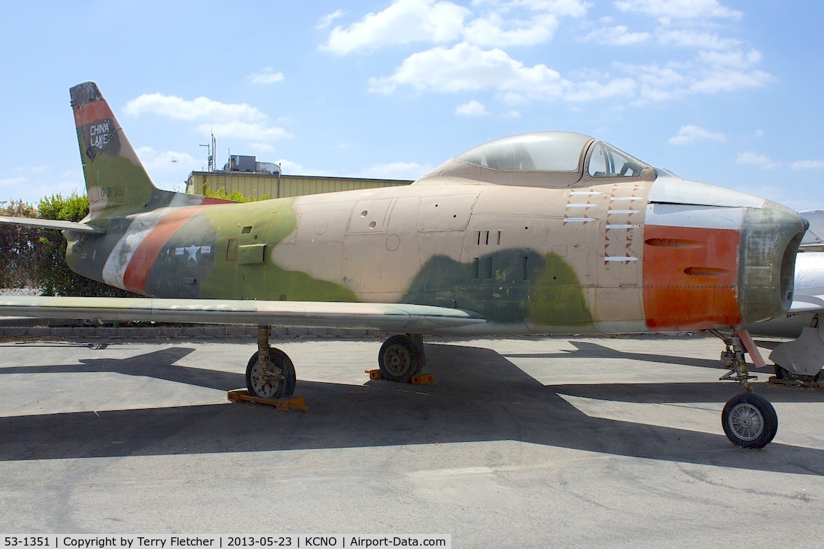 53-1351, 1953 North American QF-86H Sabre C/N 203-123, At Planes of Fame Museum , Chino California