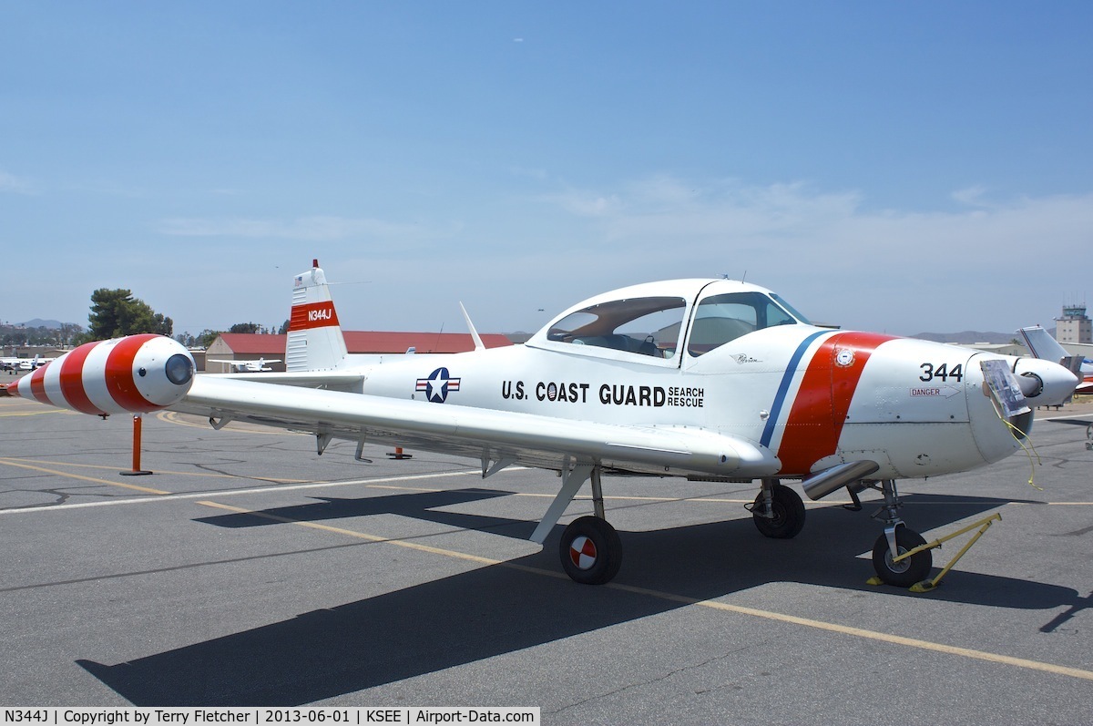 N344J, 1947 North American Navion (NA-145) C/N NAV4-196, Static Park - 2013 Wings over Gillespie Airshow , San Diego , CA